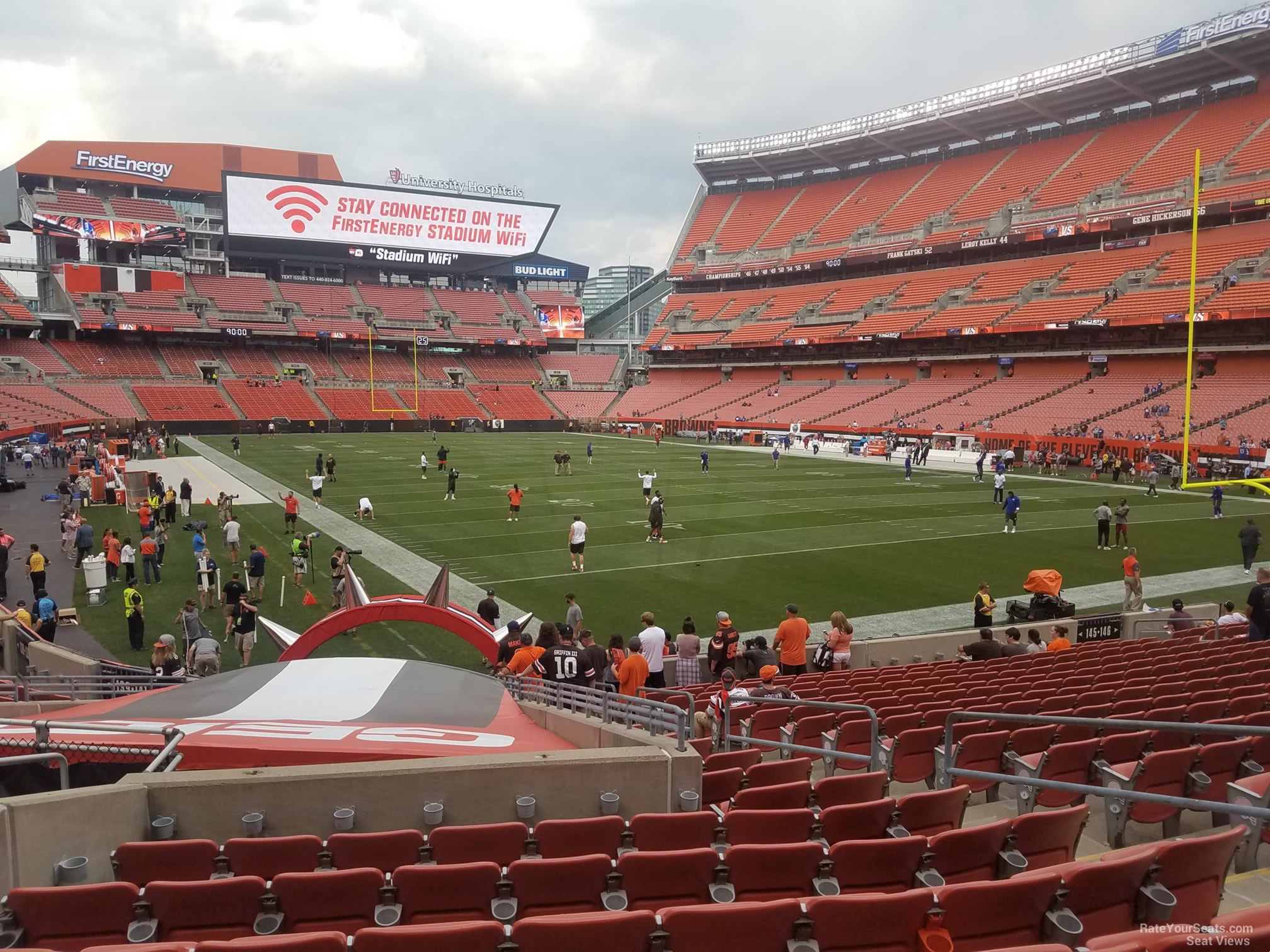 section 144, row 17 seat view  for football - huntington bank field