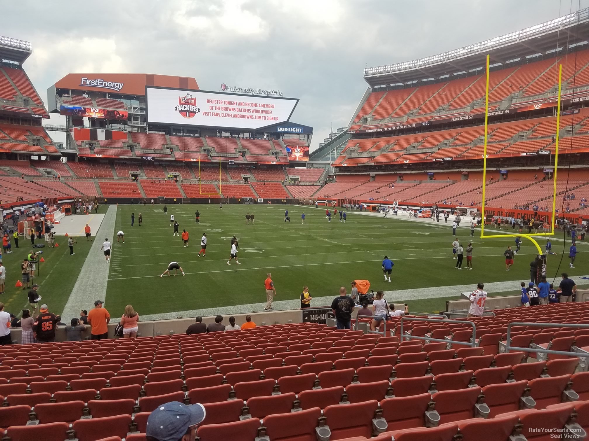section 145, row 17 seat view  for football - huntington bank field