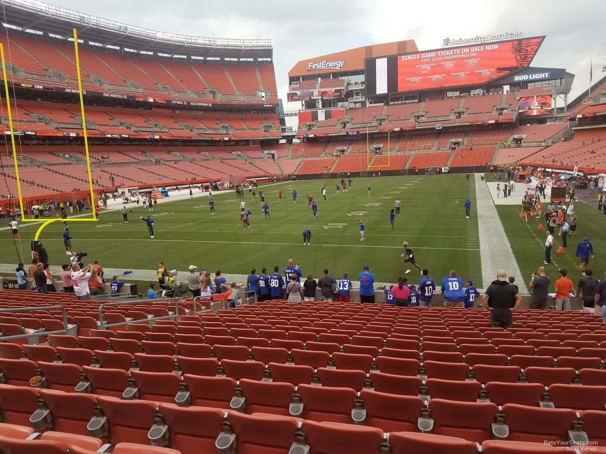 section 149, row 17 seat view  - cleveland browns stadium