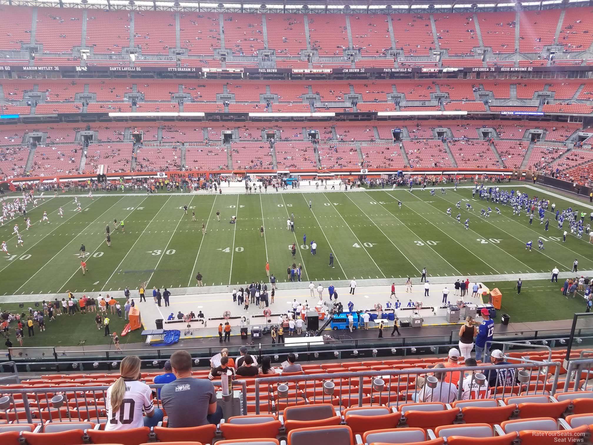 section 308, row 14 seat view  - cleveland browns stadium