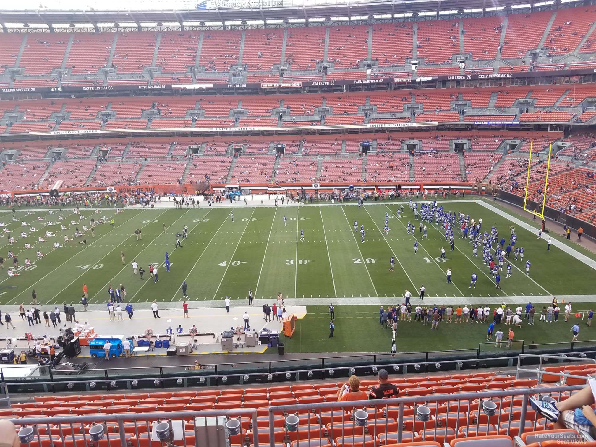 section 310, row 14 seat view  - cleveland browns stadium