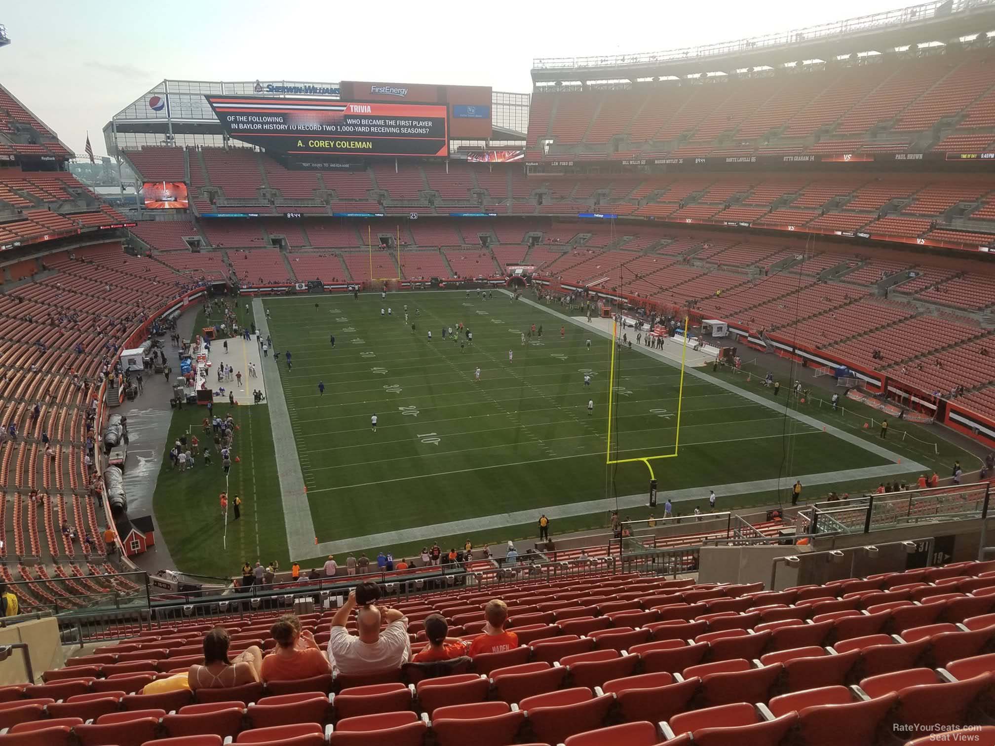 section 318, row 20 seat view  for football - huntington bank field