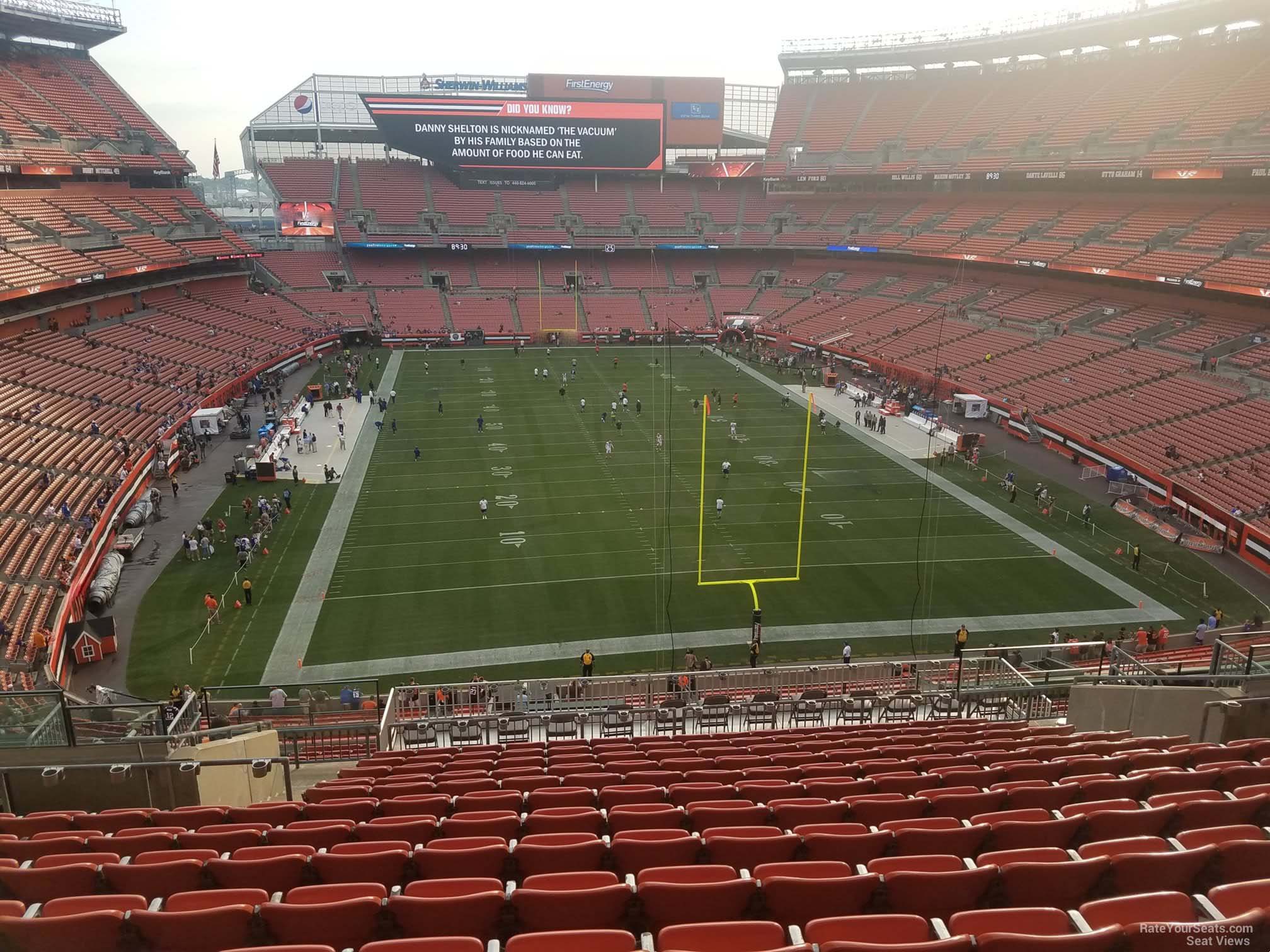 section 319, row 20 seat view  for football - huntington bank field