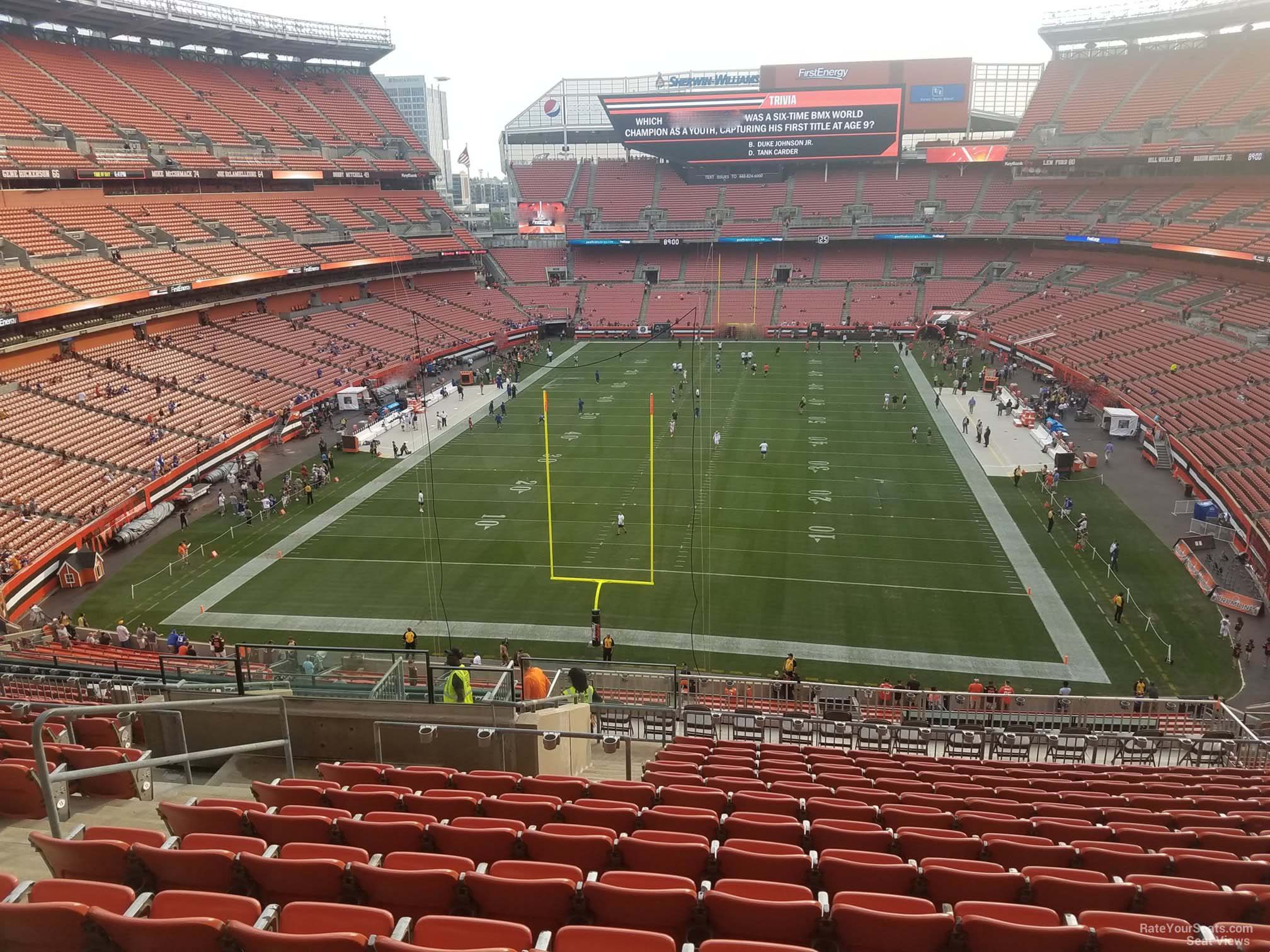 section 321, row 20 seat view  for football - huntington bank field