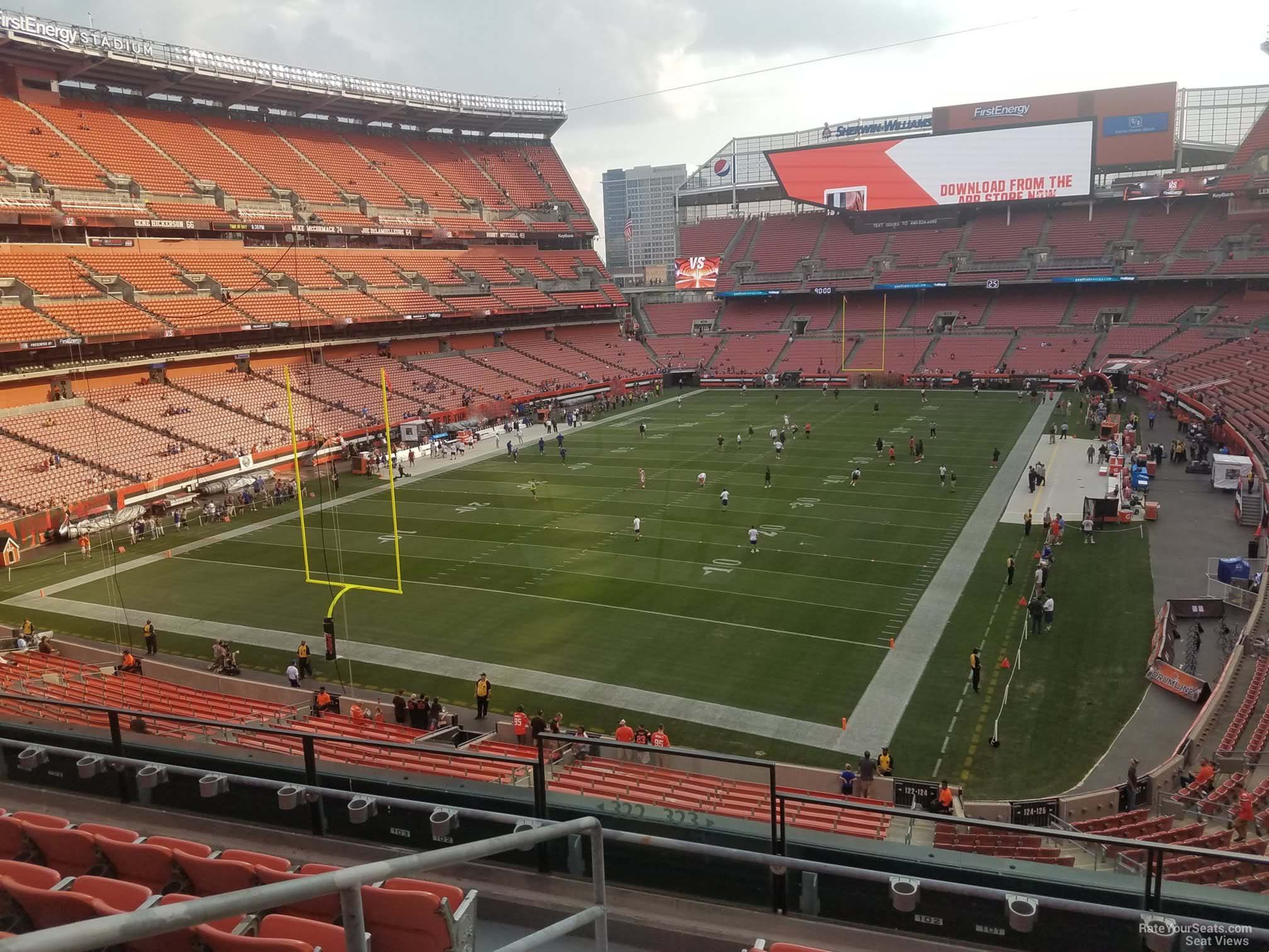 section 323, row 6 seat view  for football - huntington bank field