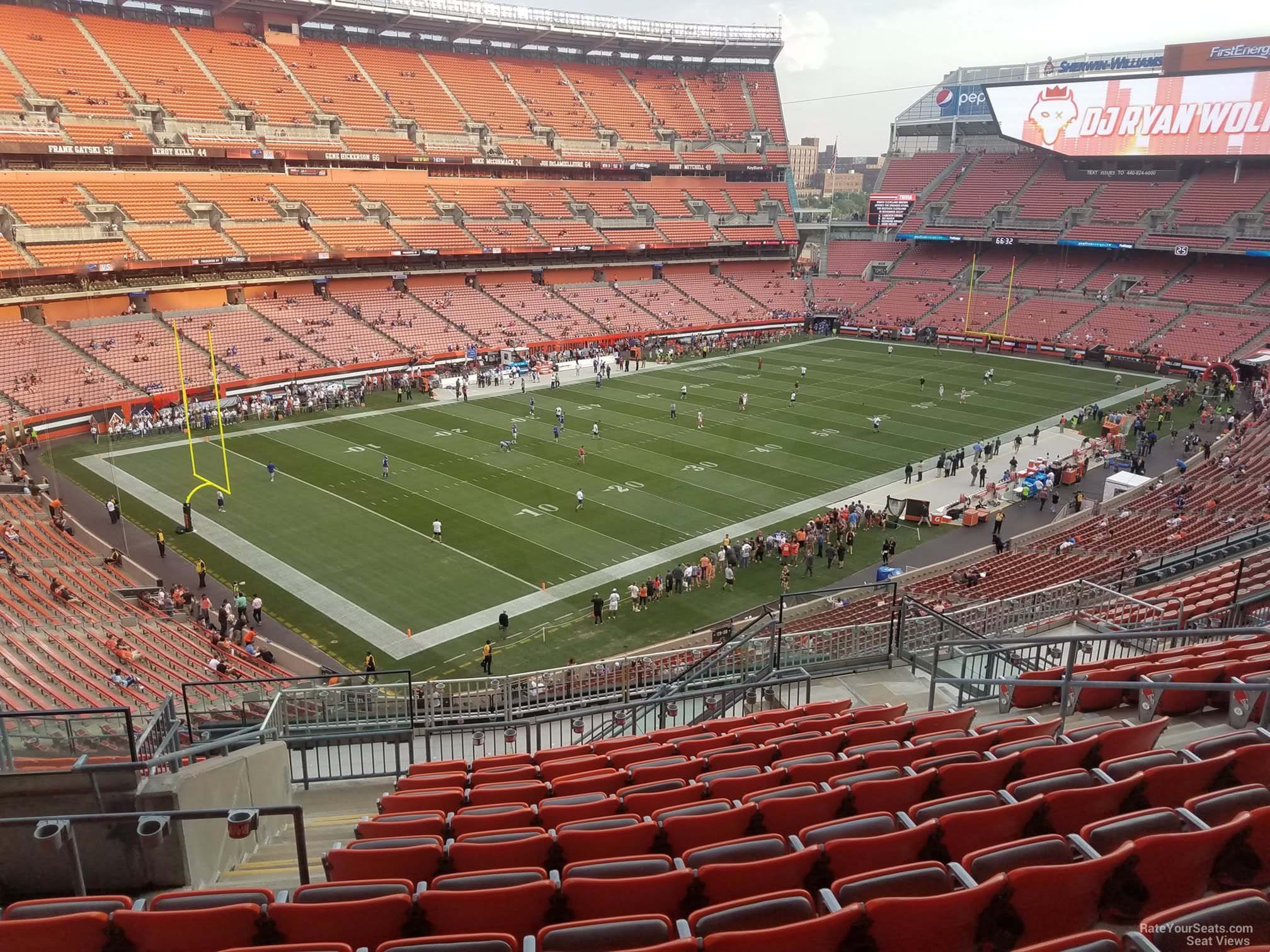 section 327, row 18 seat view  - cleveland browns stadium