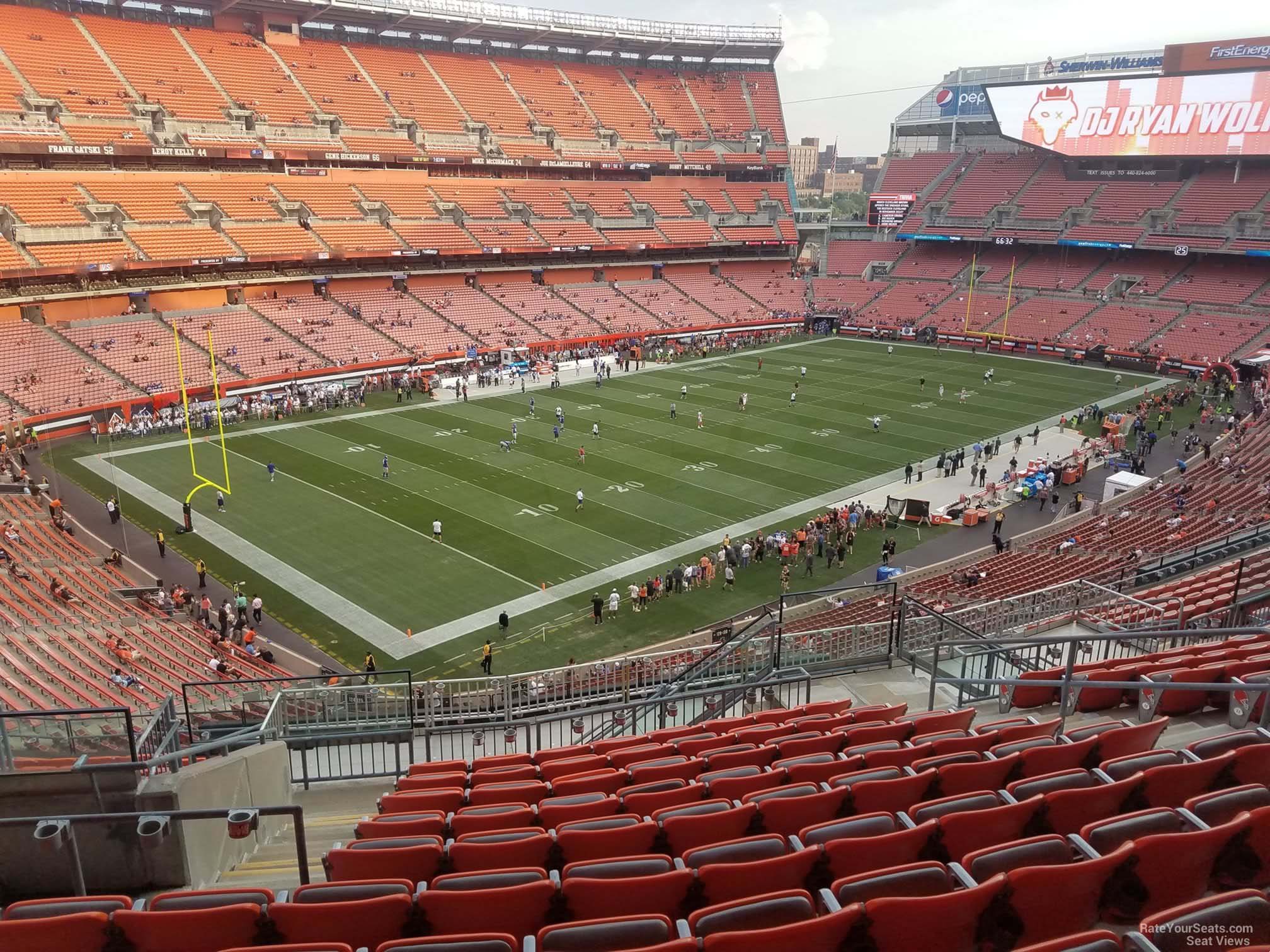 section 327, row 18 seat view  for football - huntington bank field