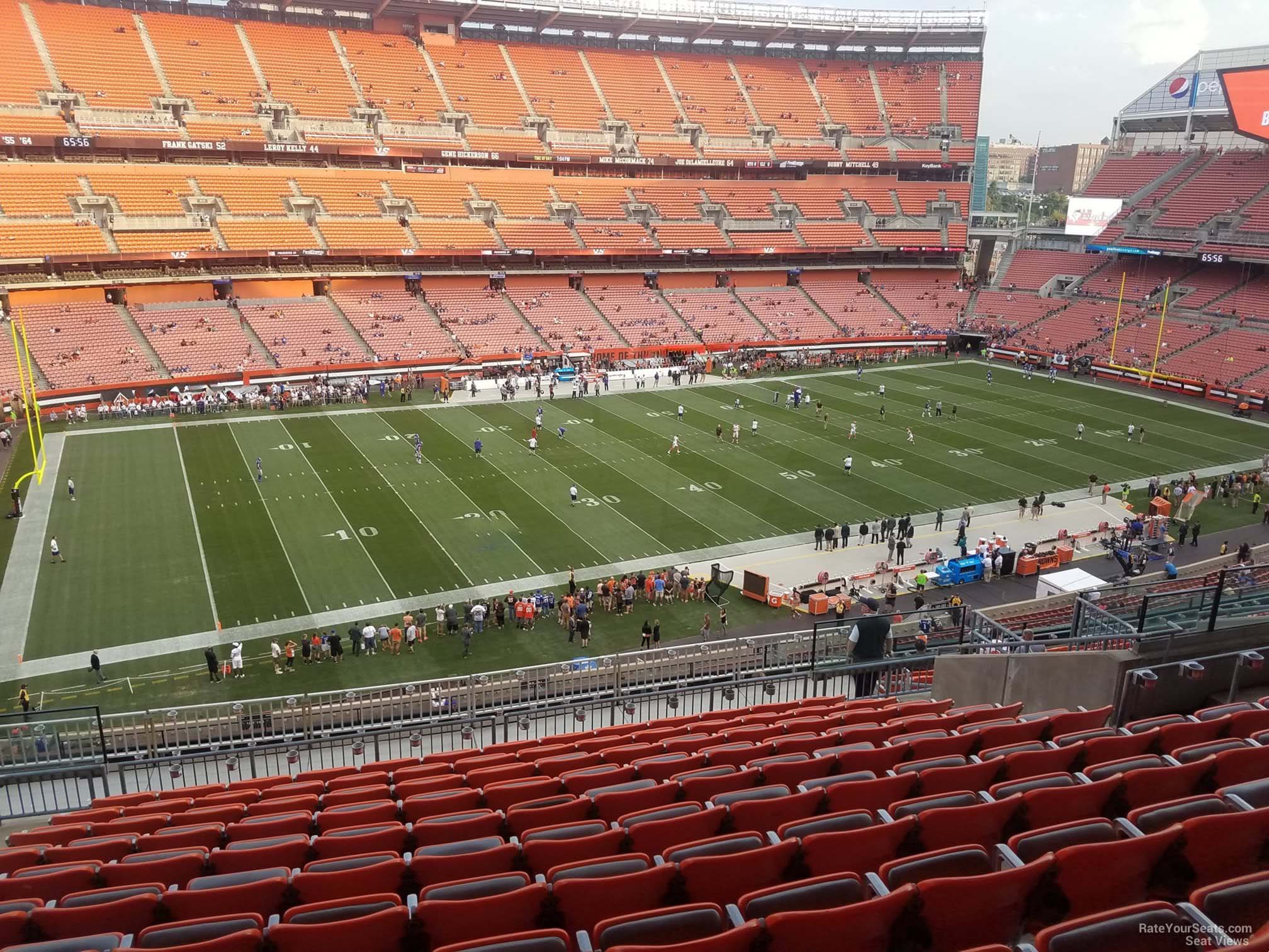 section 330, row 18 seat view  - cleveland browns stadium