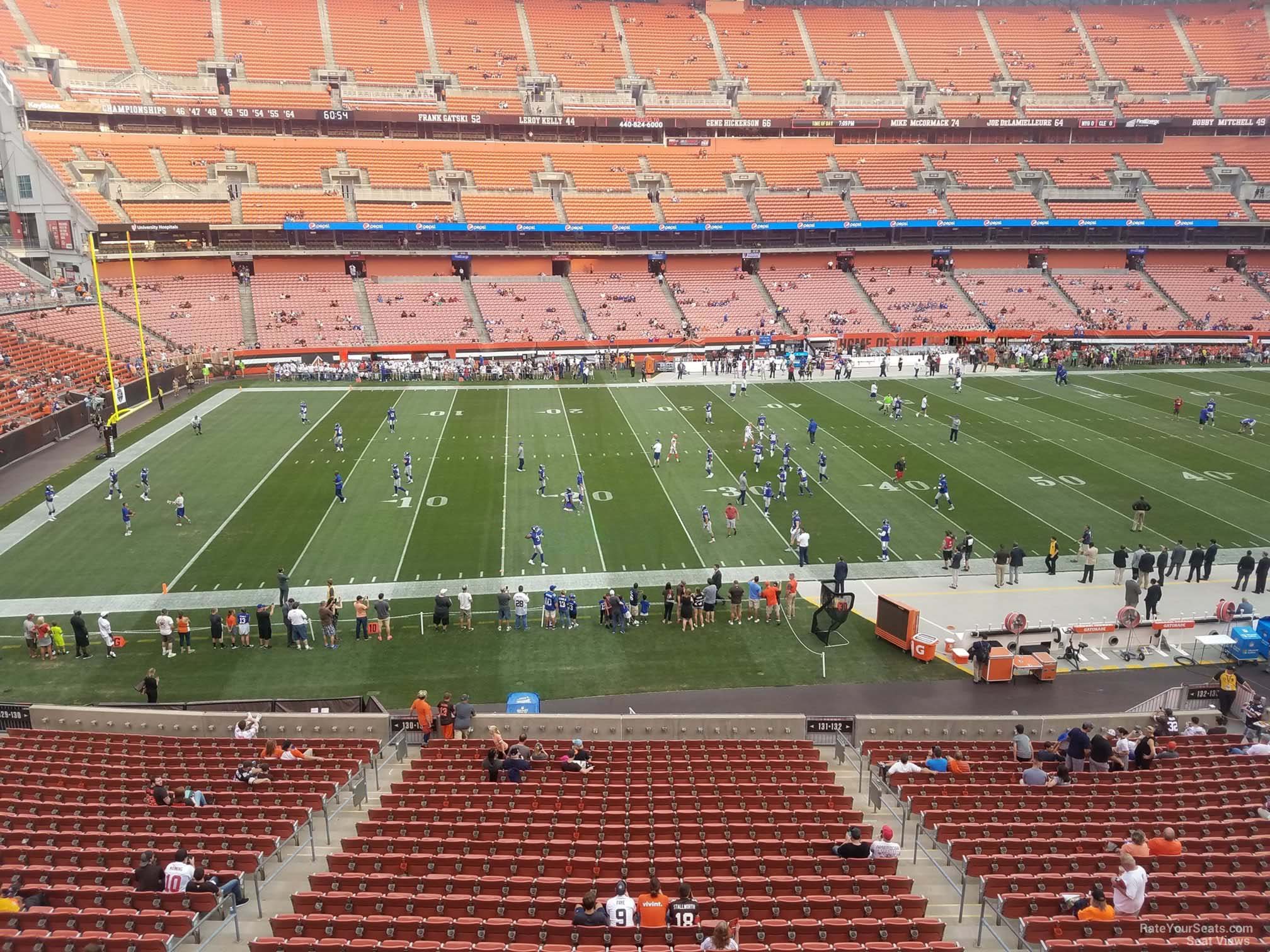 section 331, row 2 seat view  for football - huntington bank field