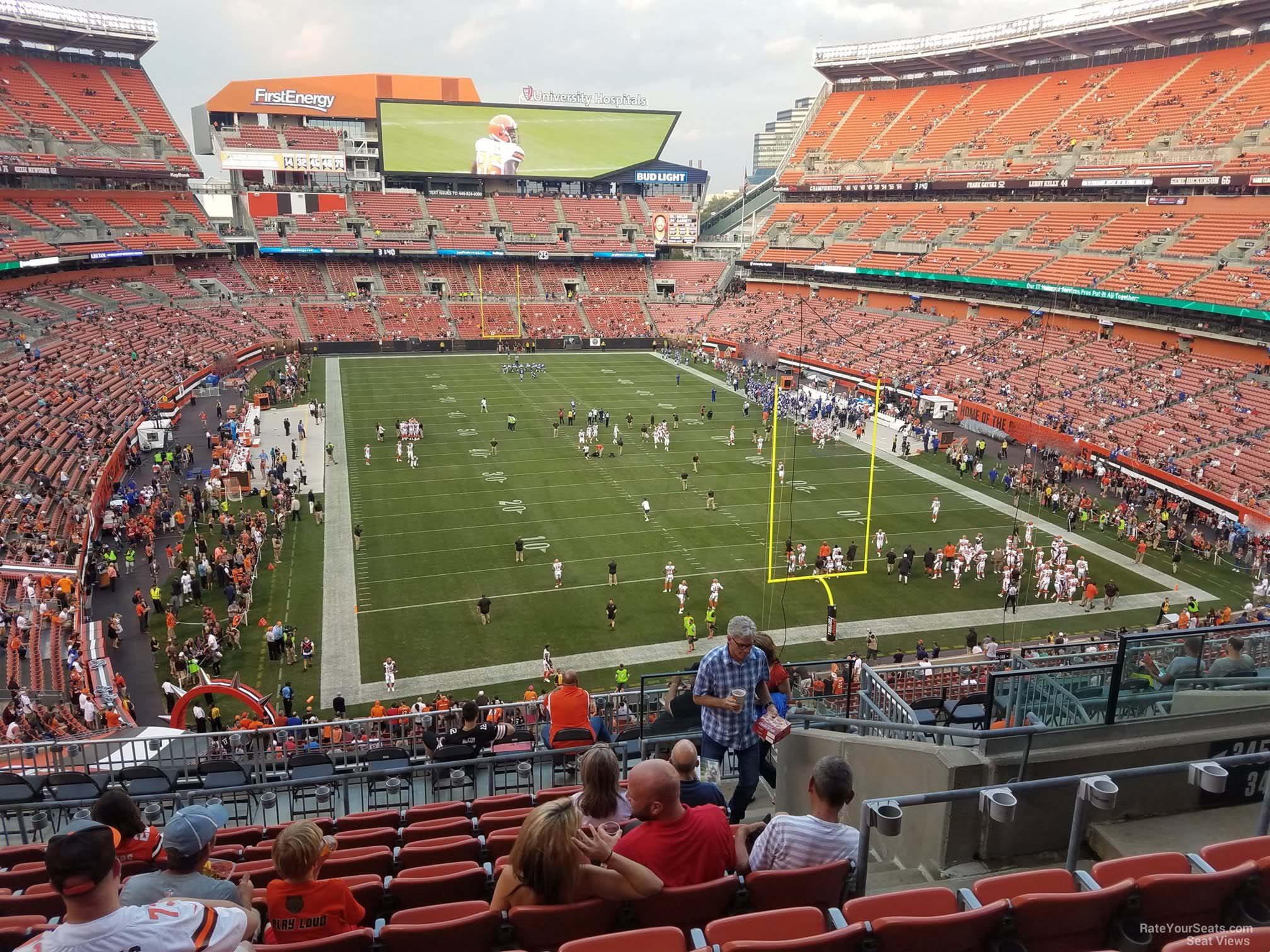 section 345, row 15 seat view  - cleveland browns stadium
