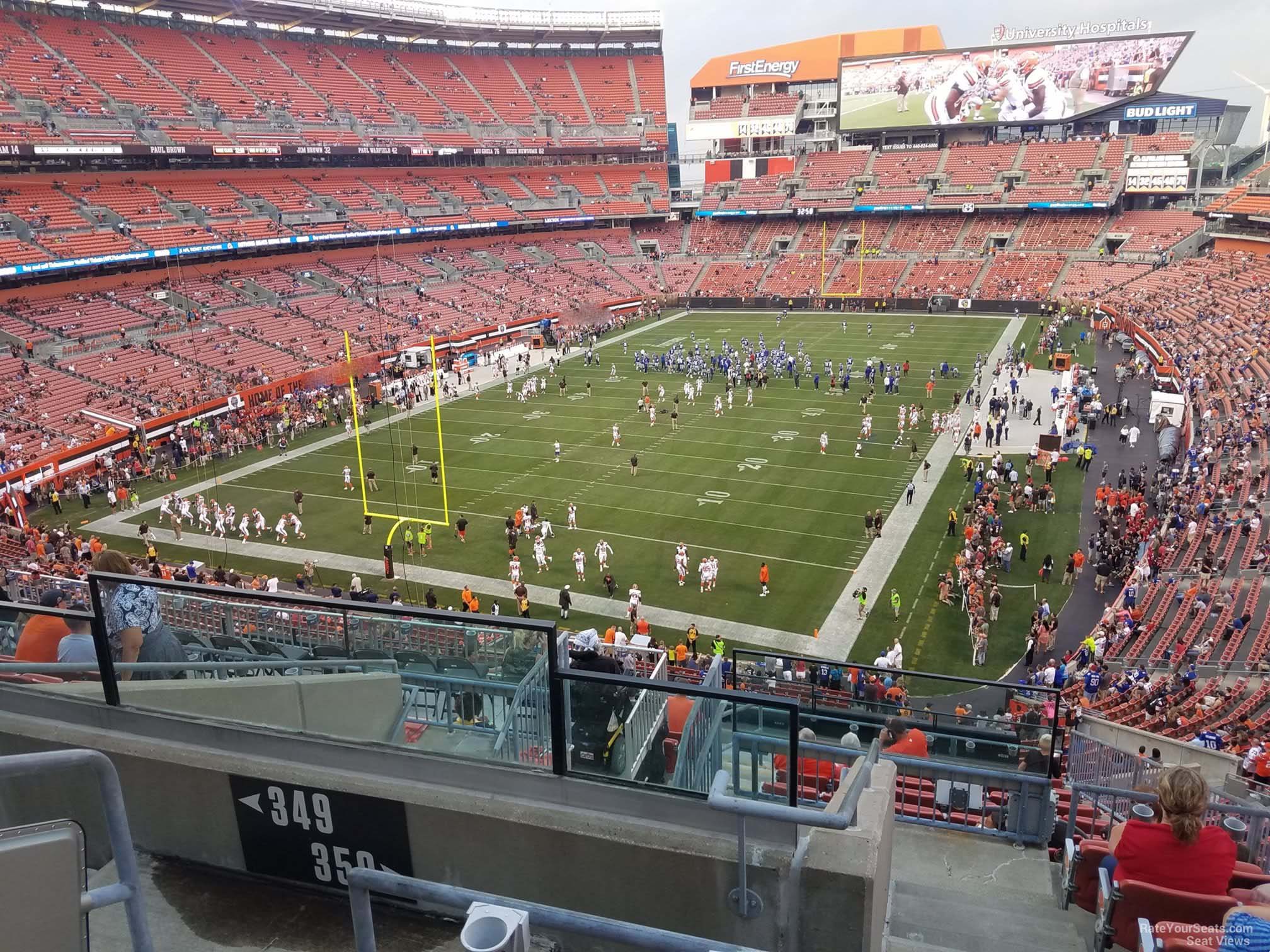 section 350, row 15 seat view  for football - huntington bank field