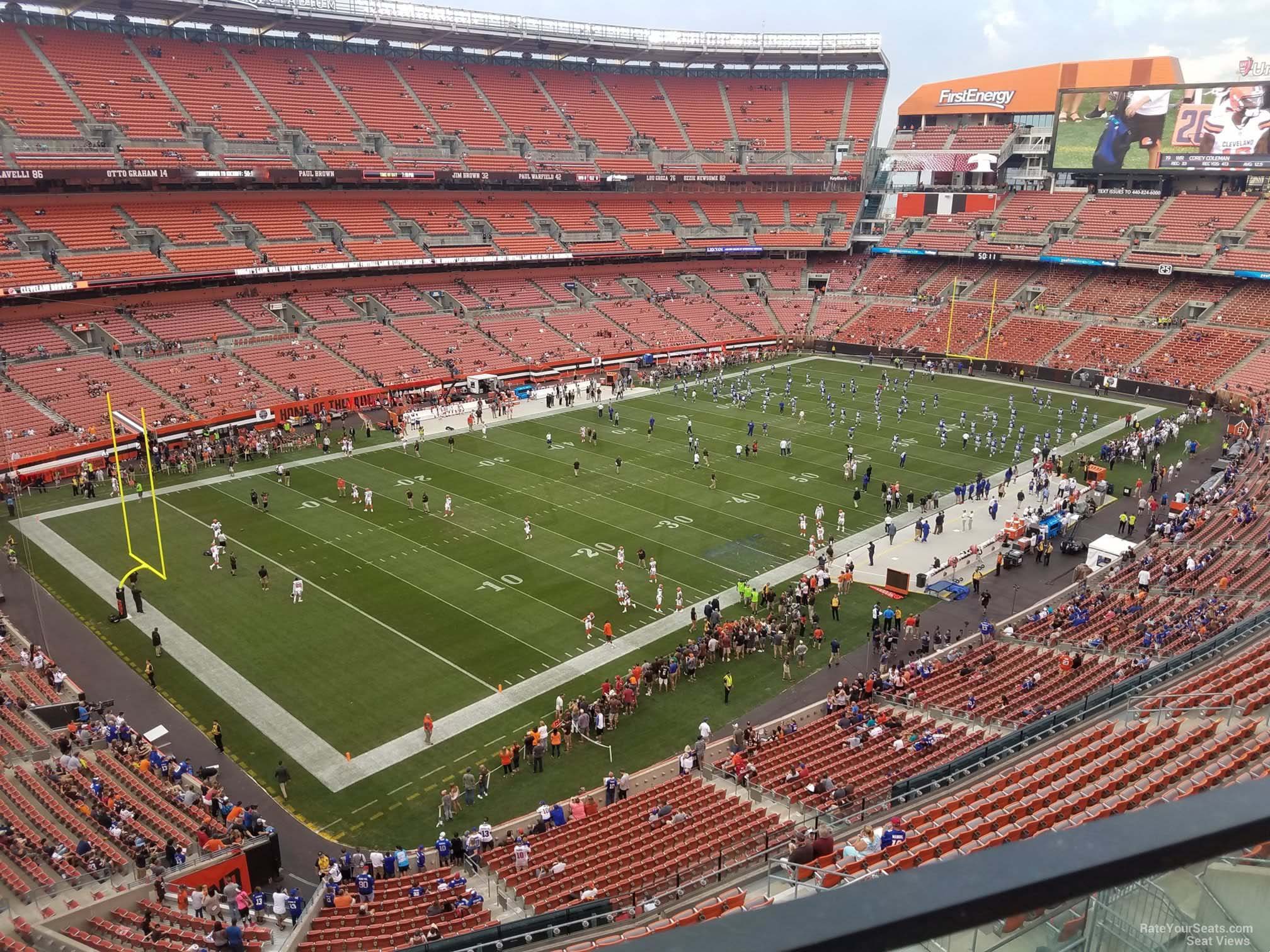 section 502, row 2 seat view  - cleveland browns stadium