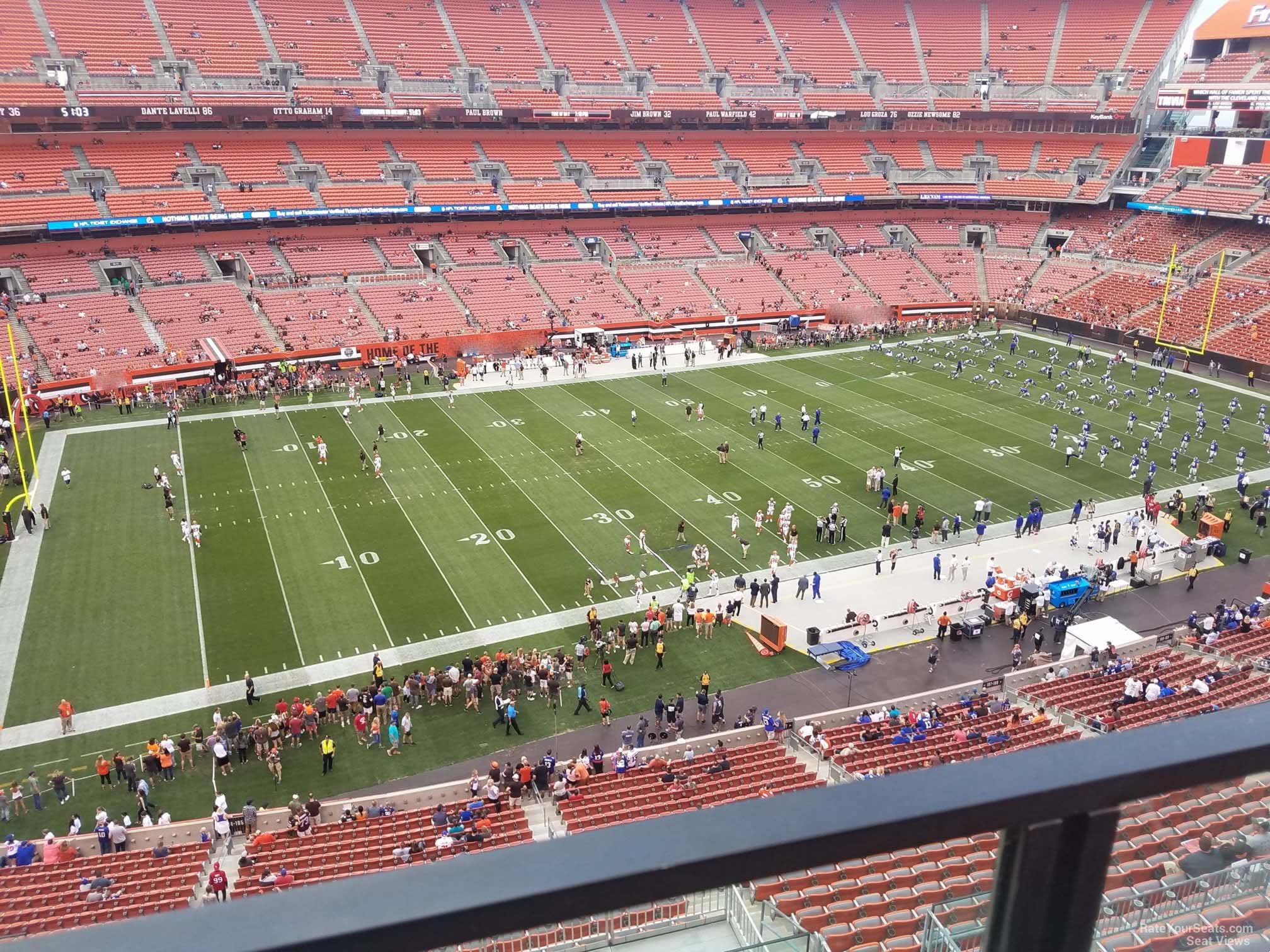 section 505, row 2 seat view  - cleveland browns stadium