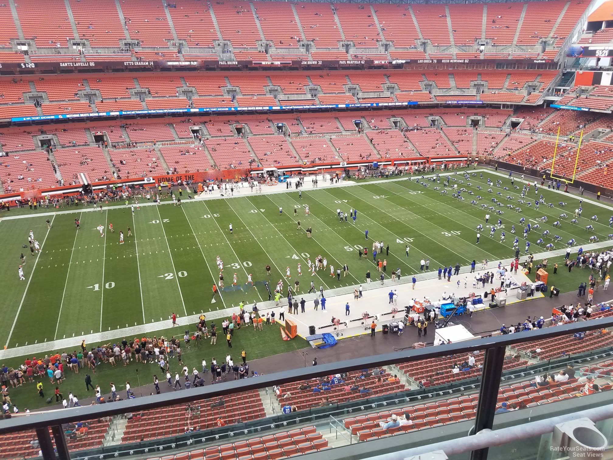 section 506, row 2 seat view  - cleveland browns stadium