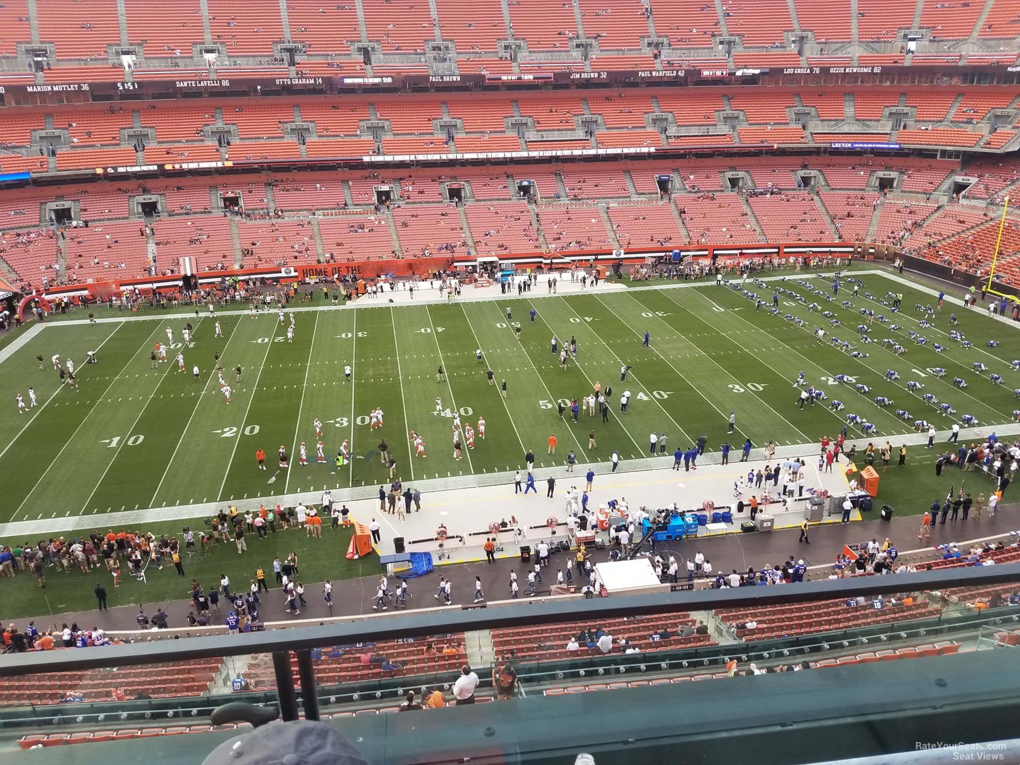 section 507, row 2 seat view  - cleveland browns stadium