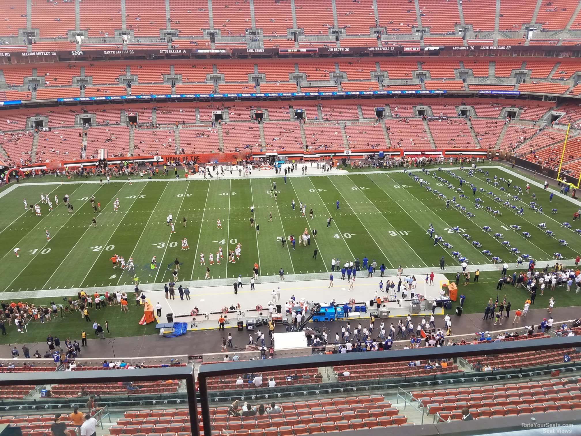 section 508, row 2 seat view  - cleveland browns stadium