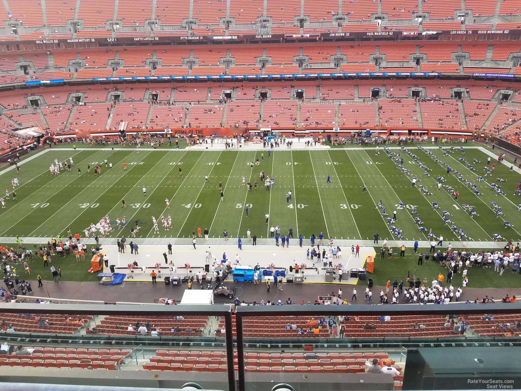section 509, row 2 seat view  - cleveland browns stadium