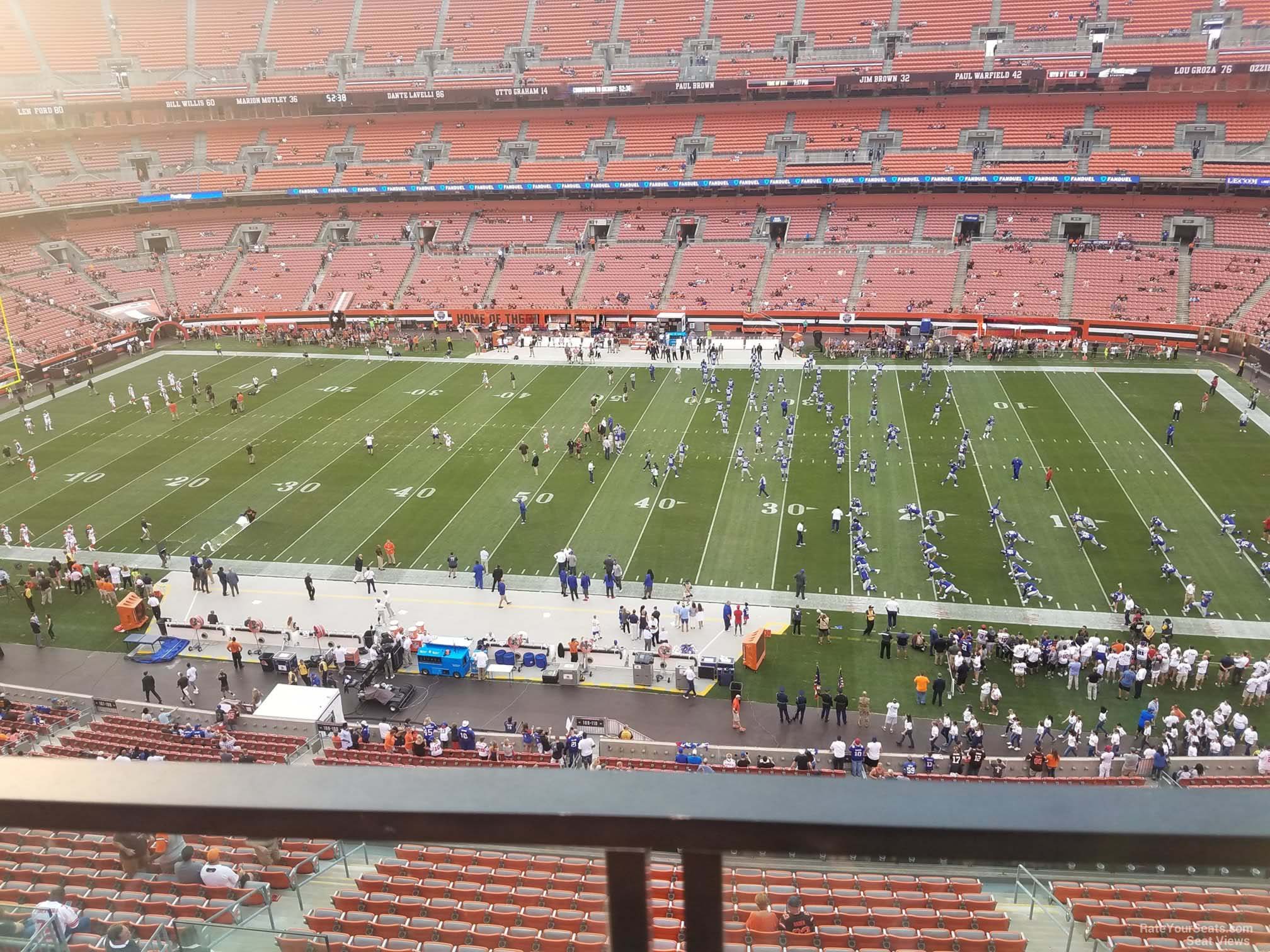 section 510, row 2 seat view  - cleveland browns stadium