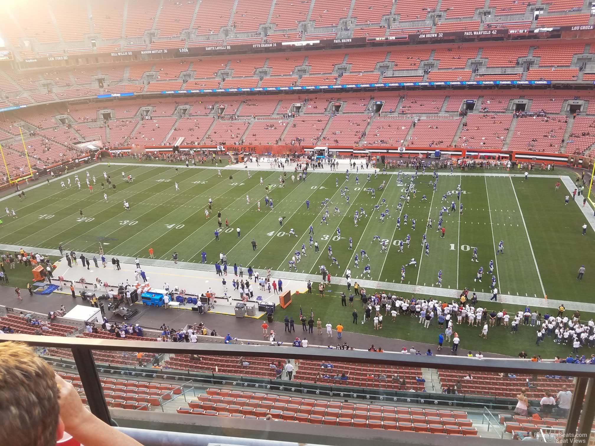 section 511, row 2 seat view  - cleveland browns stadium