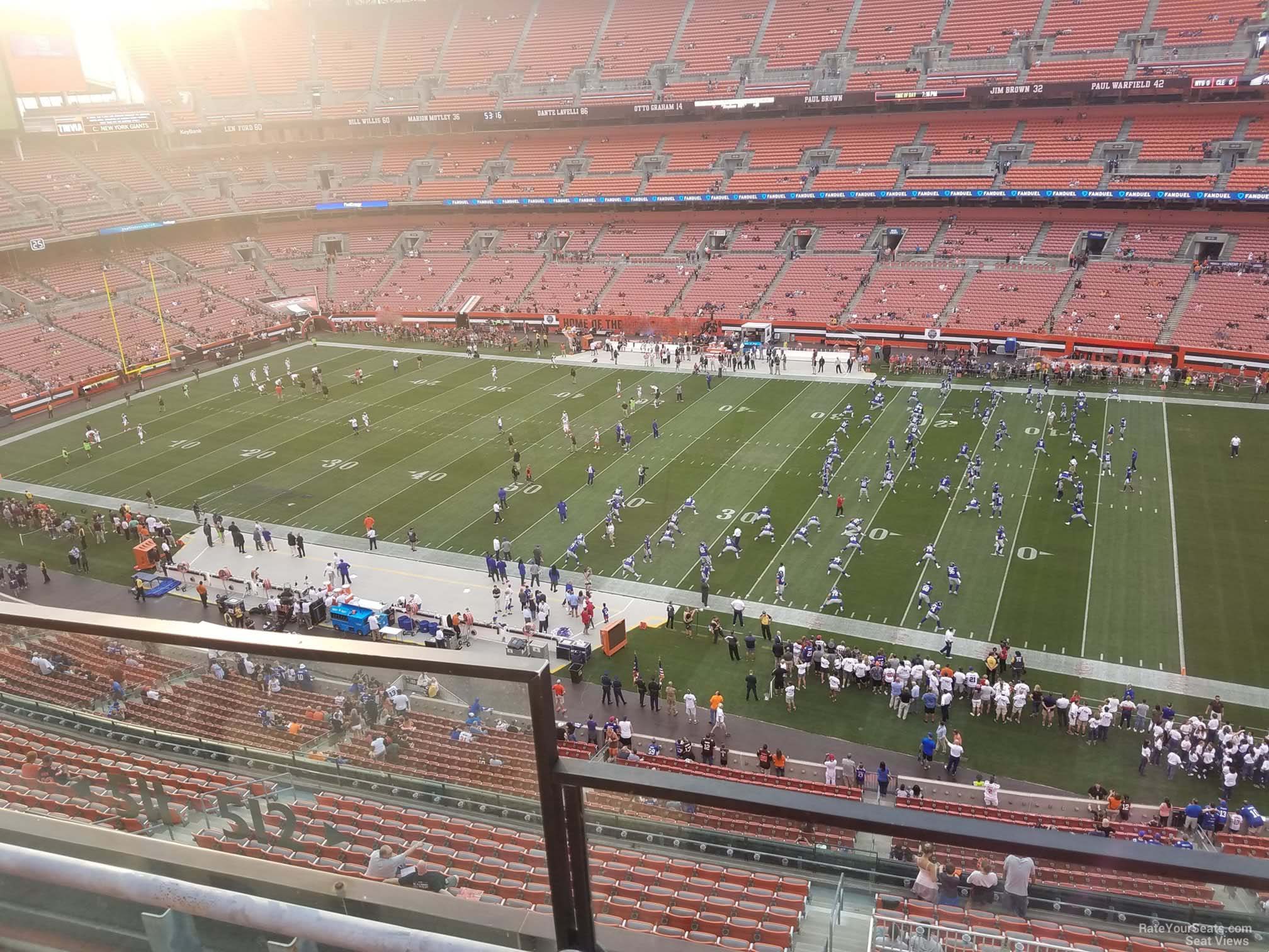 section 512, row 2 seat view  - cleveland browns stadium