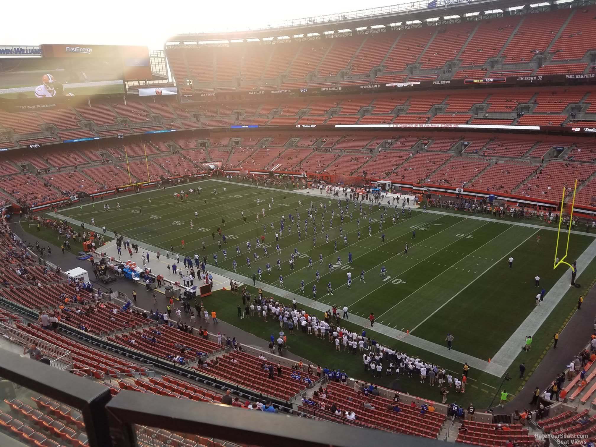 section 514, row 2 seat view  - cleveland browns stadium