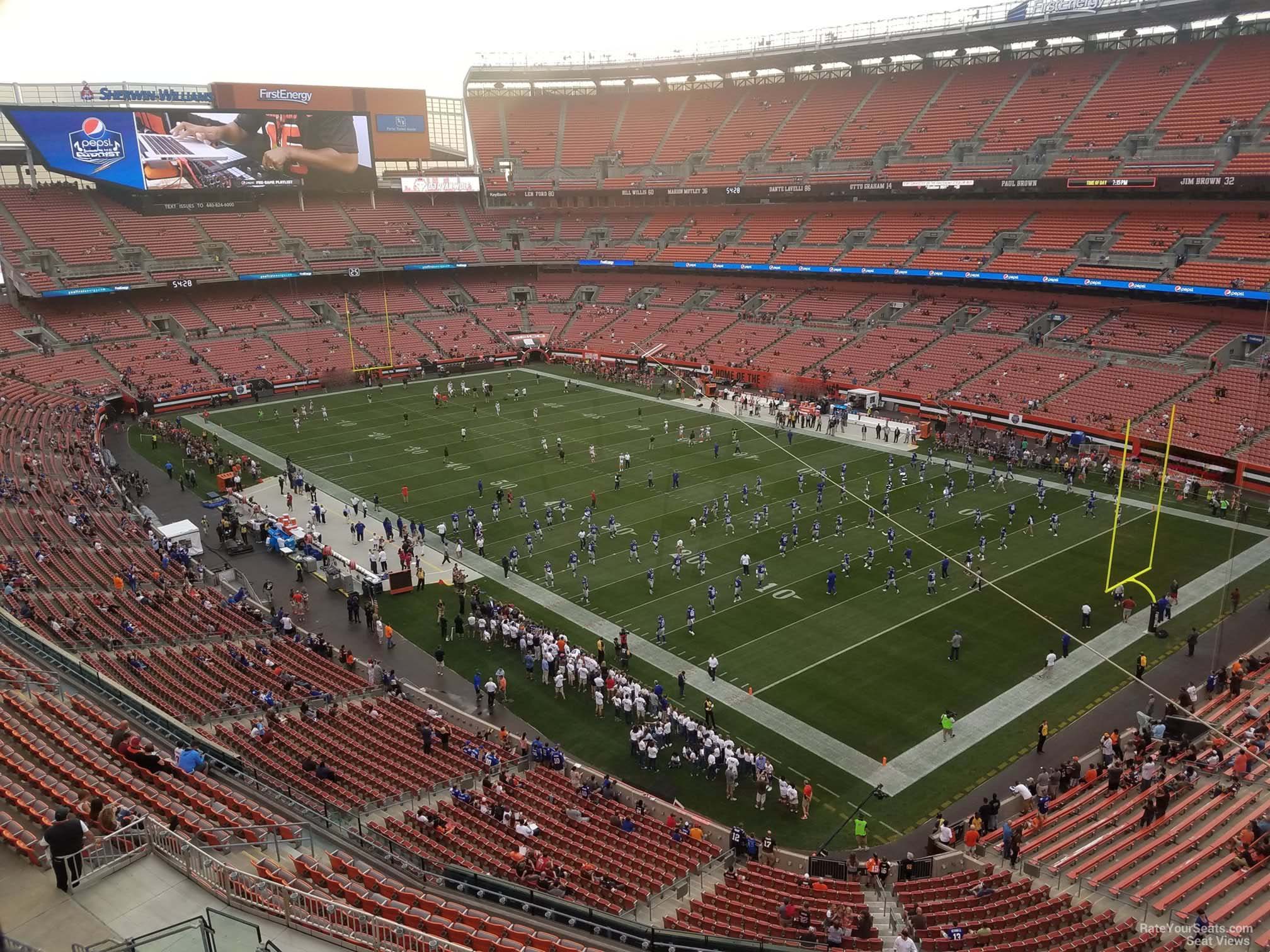 section 516, row 2 seat view  - cleveland browns stadium