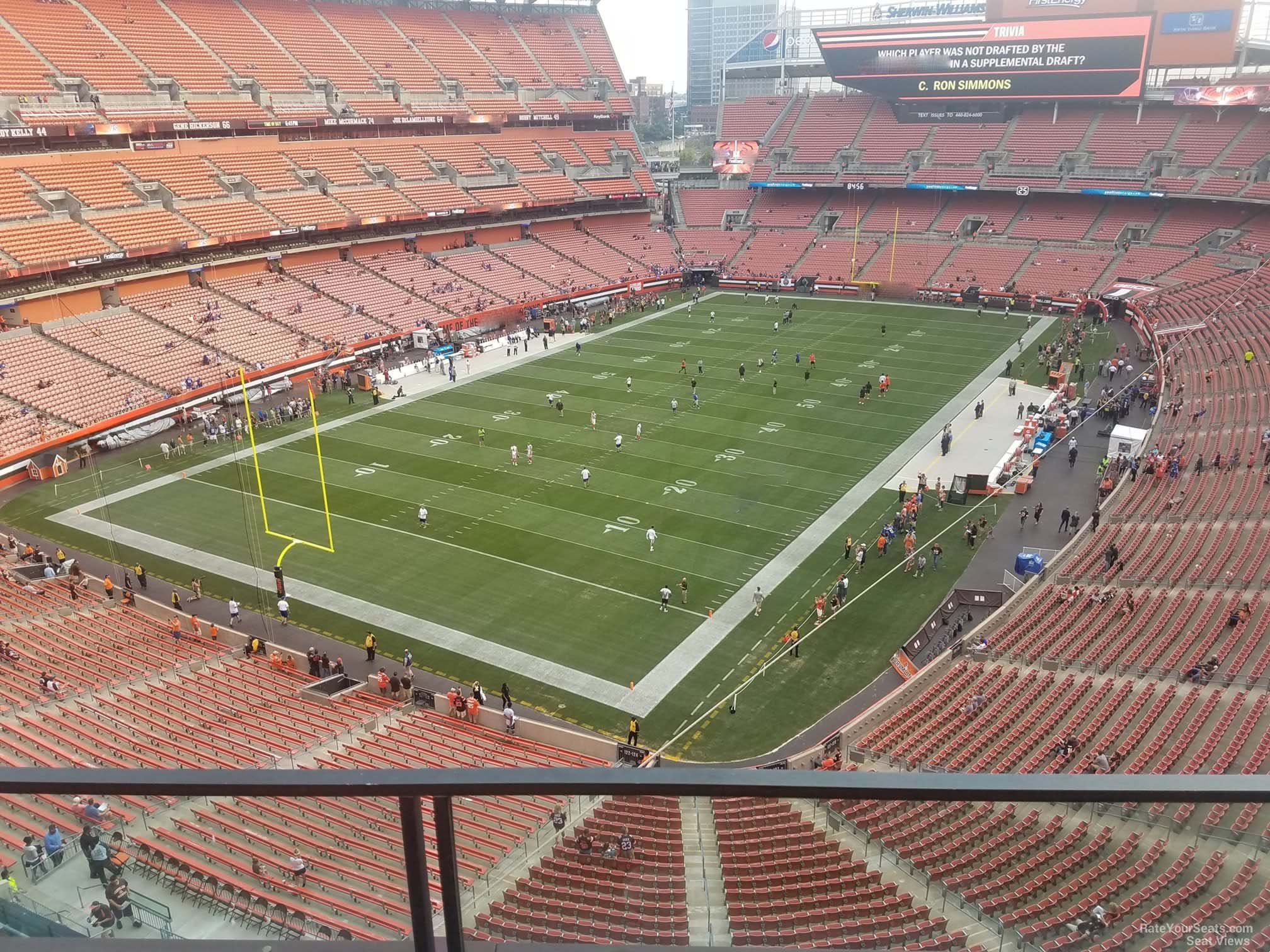 section 524, row 2 seat view  - cleveland browns stadium