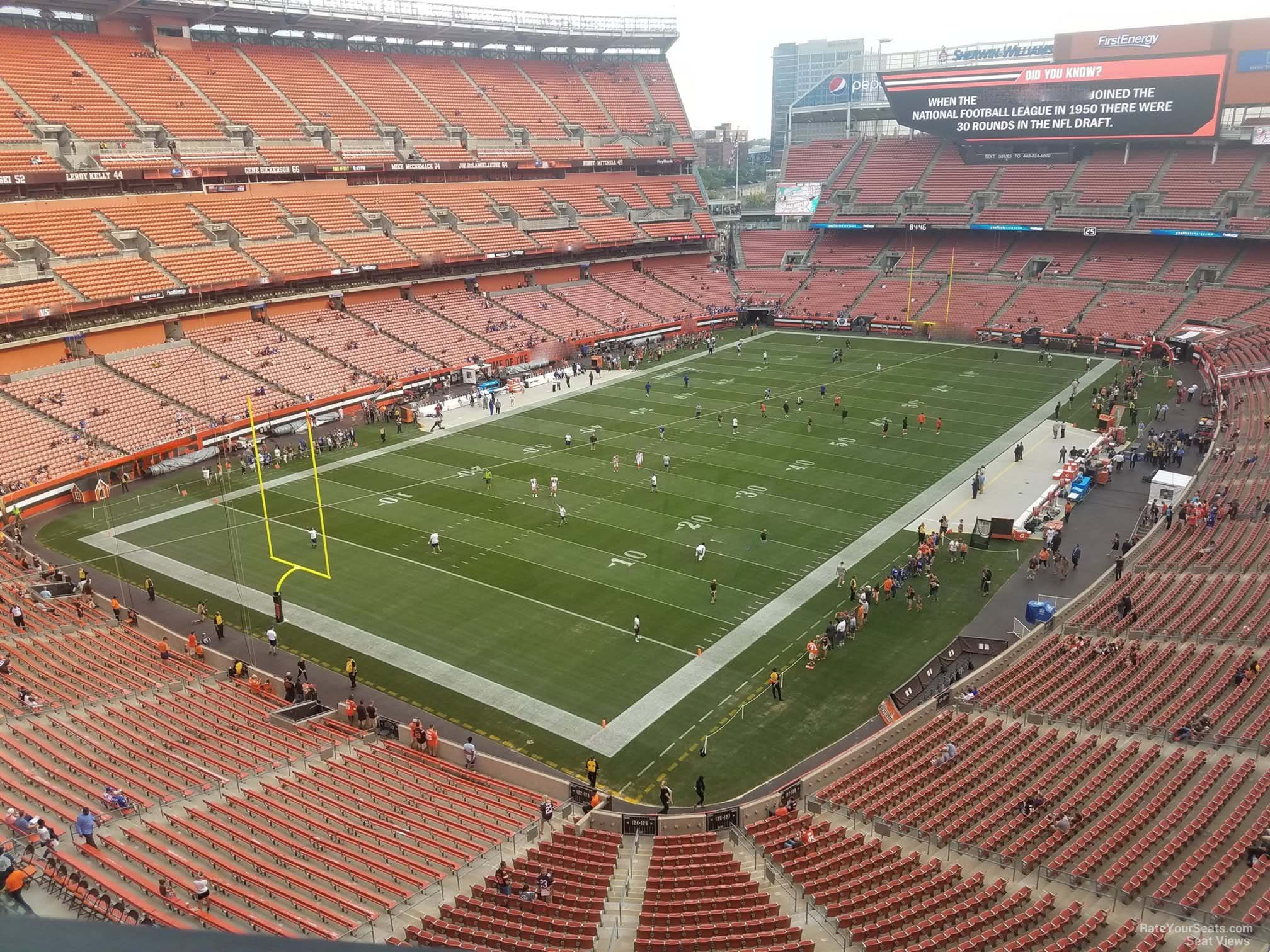 section 525, row 2 seat view  - cleveland browns stadium