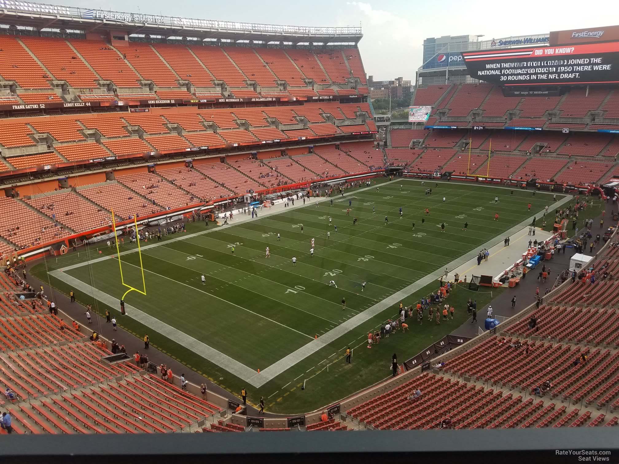section 526, row 2 seat view  - cleveland browns stadium