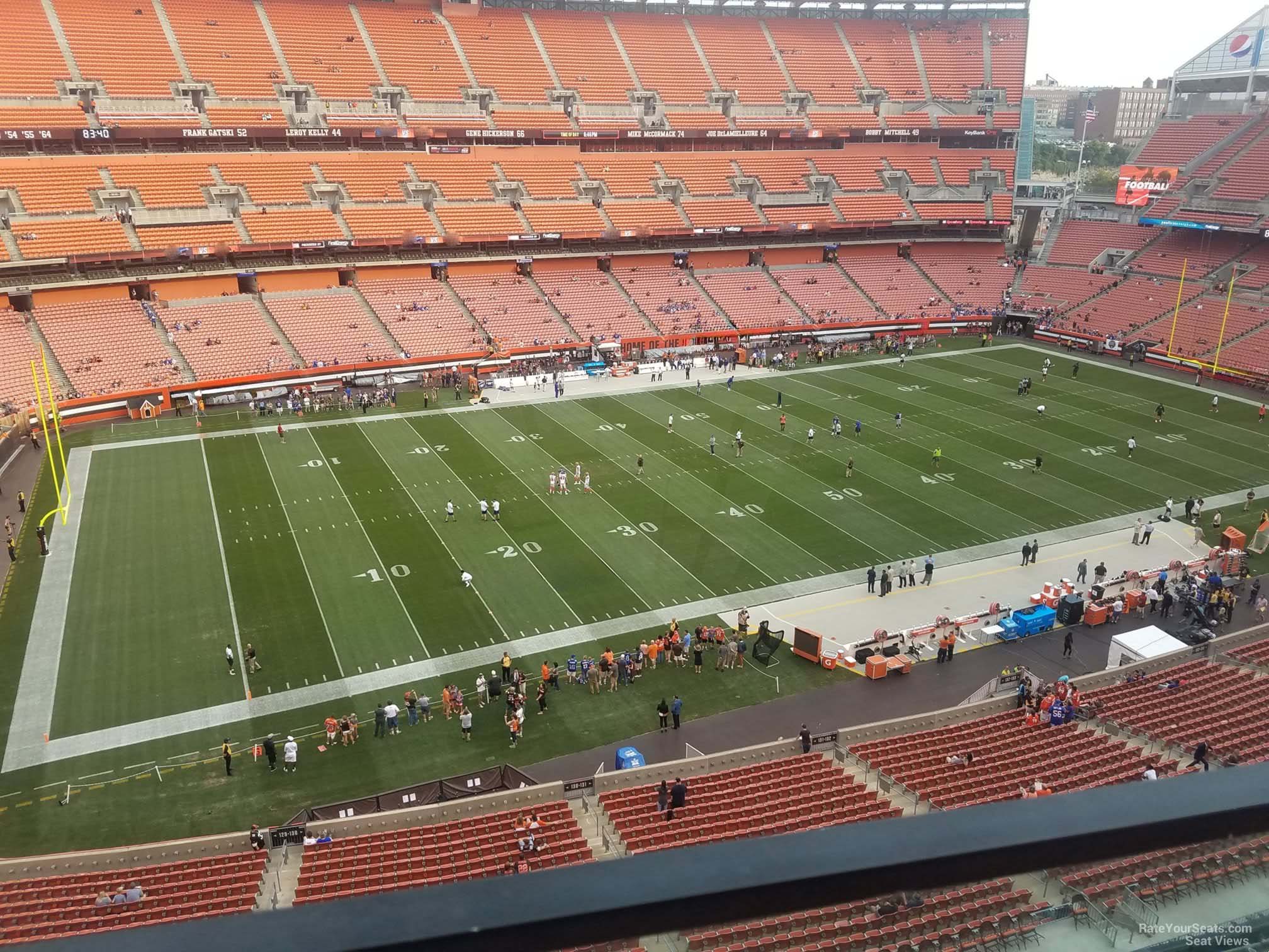 section 530, row 2 seat view  - cleveland browns stadium