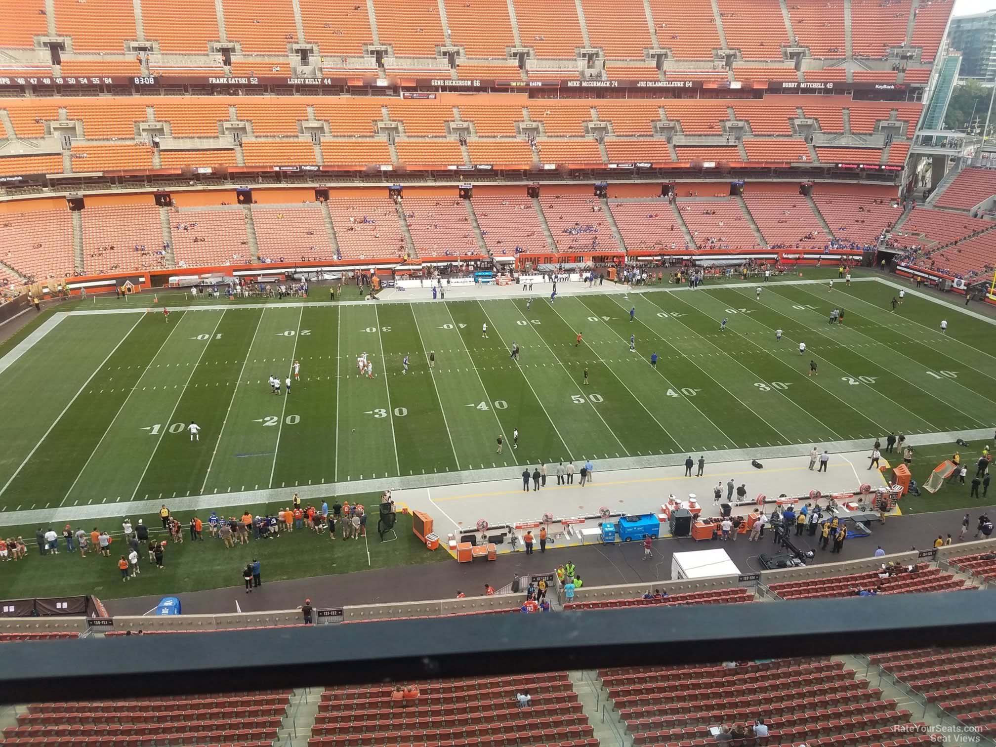 section 532, row 2 seat view  - cleveland browns stadium