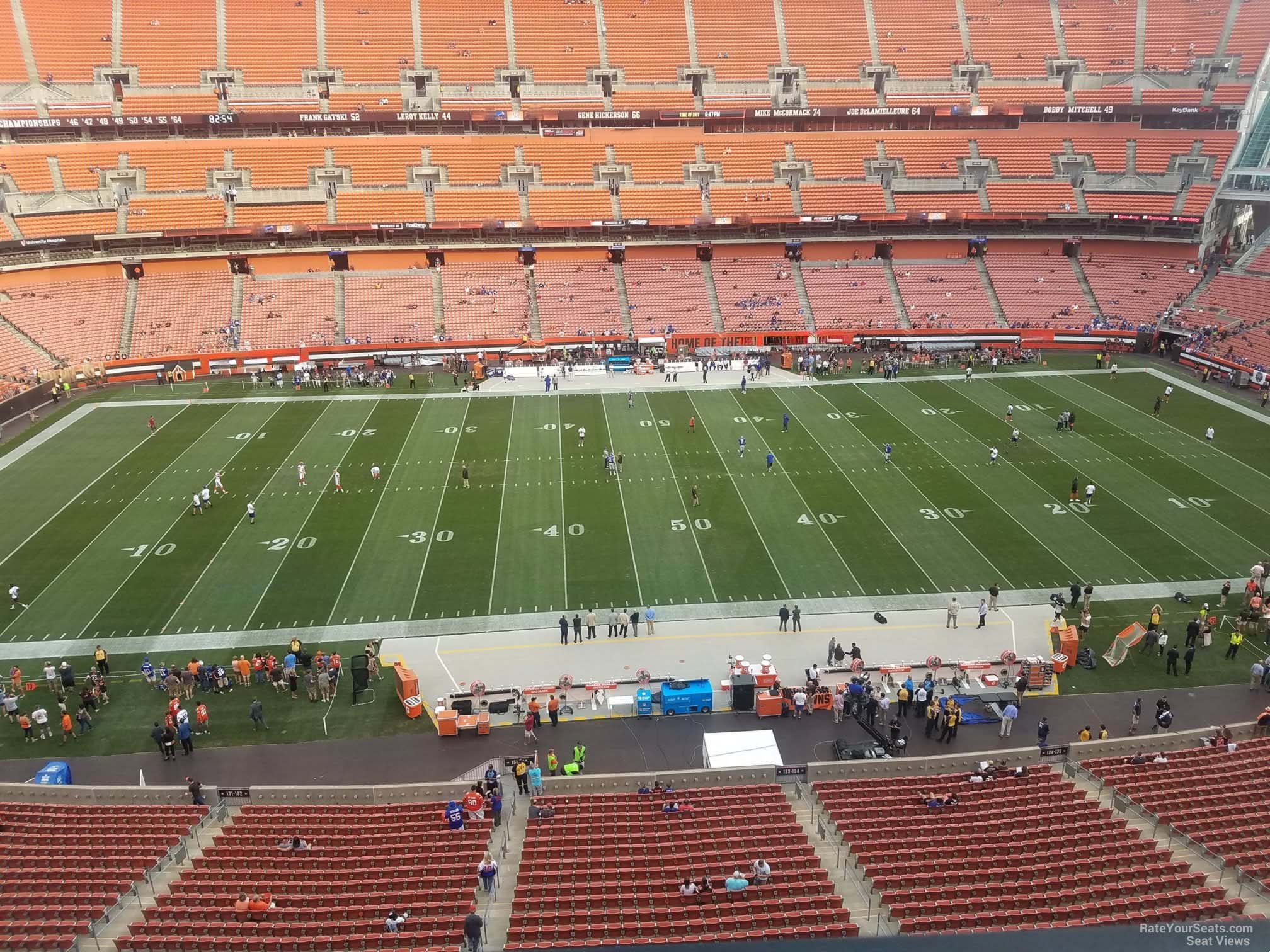 section 533, row 2 seat view  - cleveland browns stadium