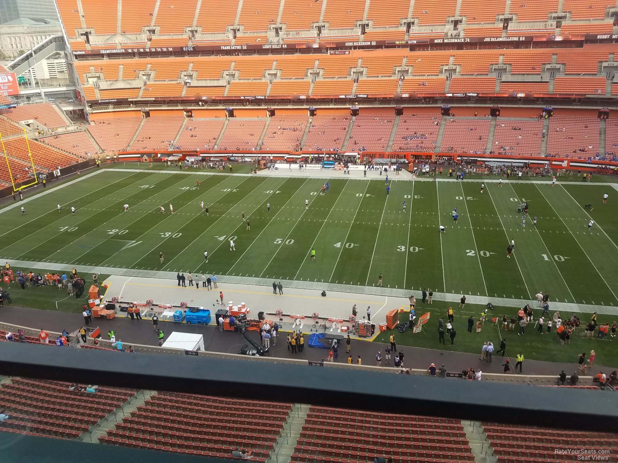 section 535, row 2 seat view  for football - huntington bank field