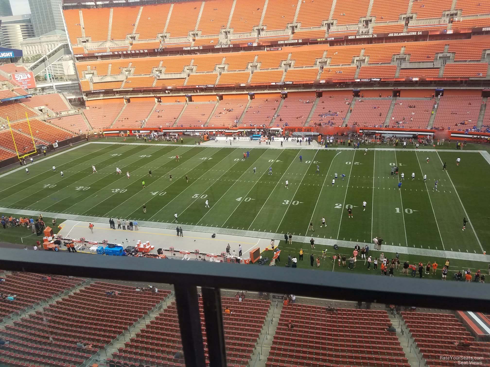 section 536, row 2 seat view  - cleveland browns stadium
