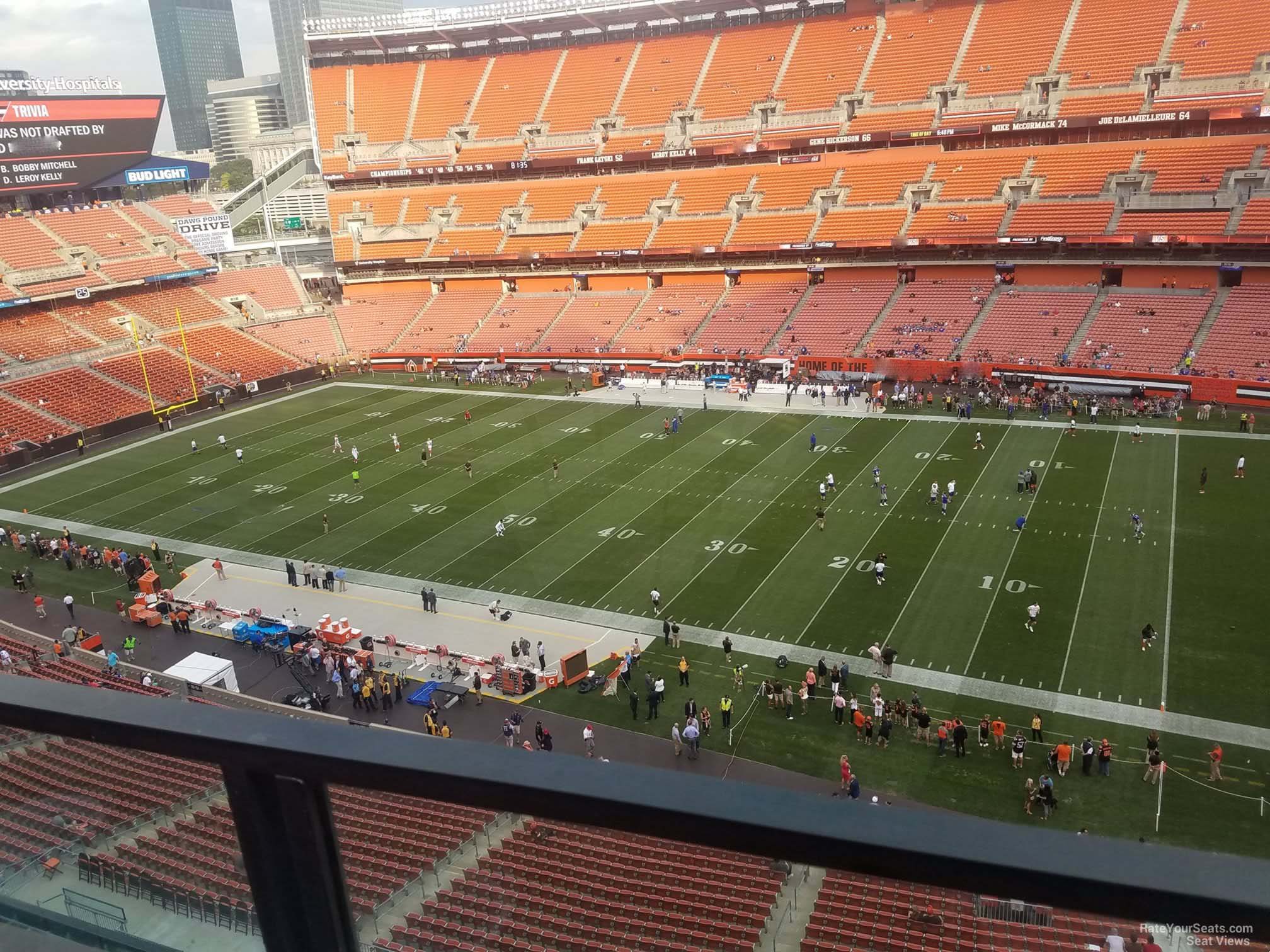 section 537, row 2 seat view  - cleveland browns stadium