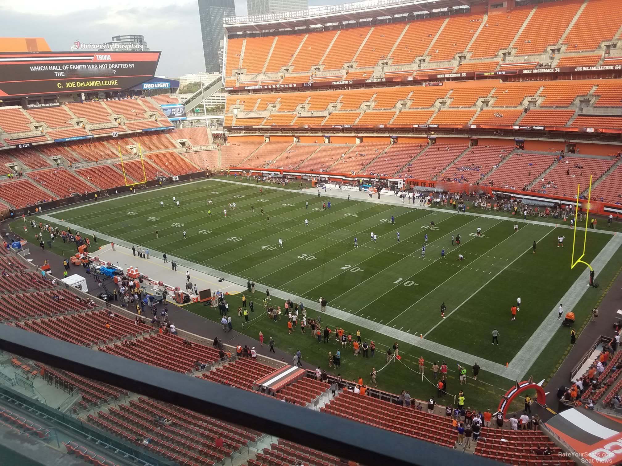section 539, row 2 seat view  - cleveland browns stadium