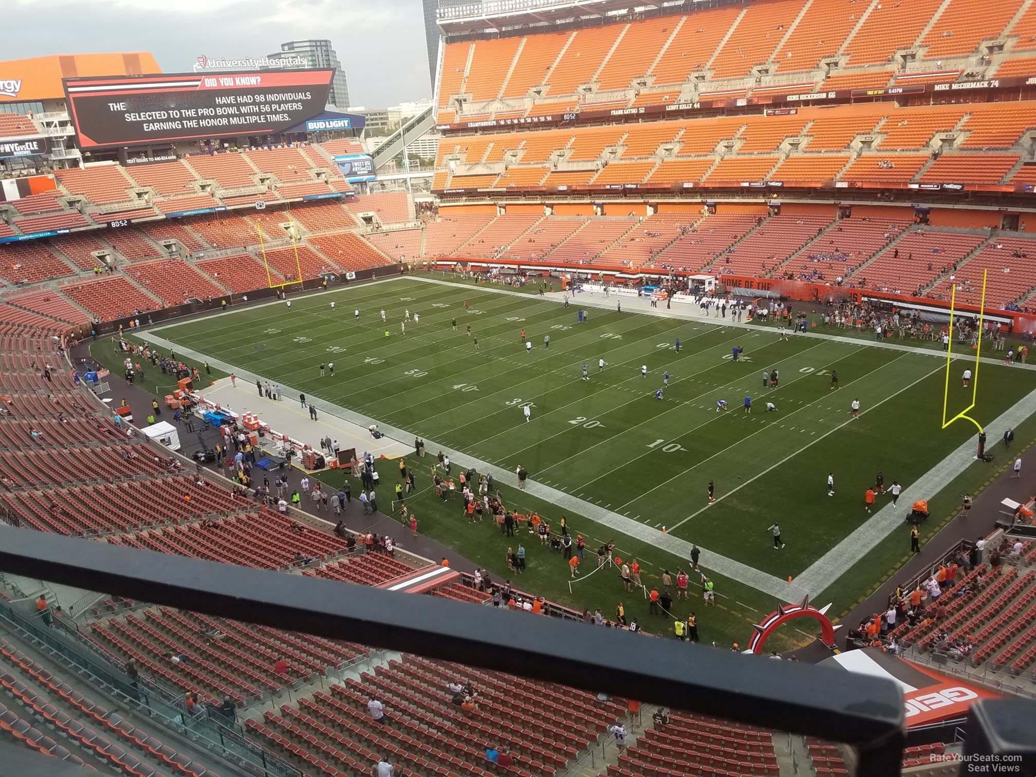 section 540, row 2 seat view  - cleveland browns stadium
