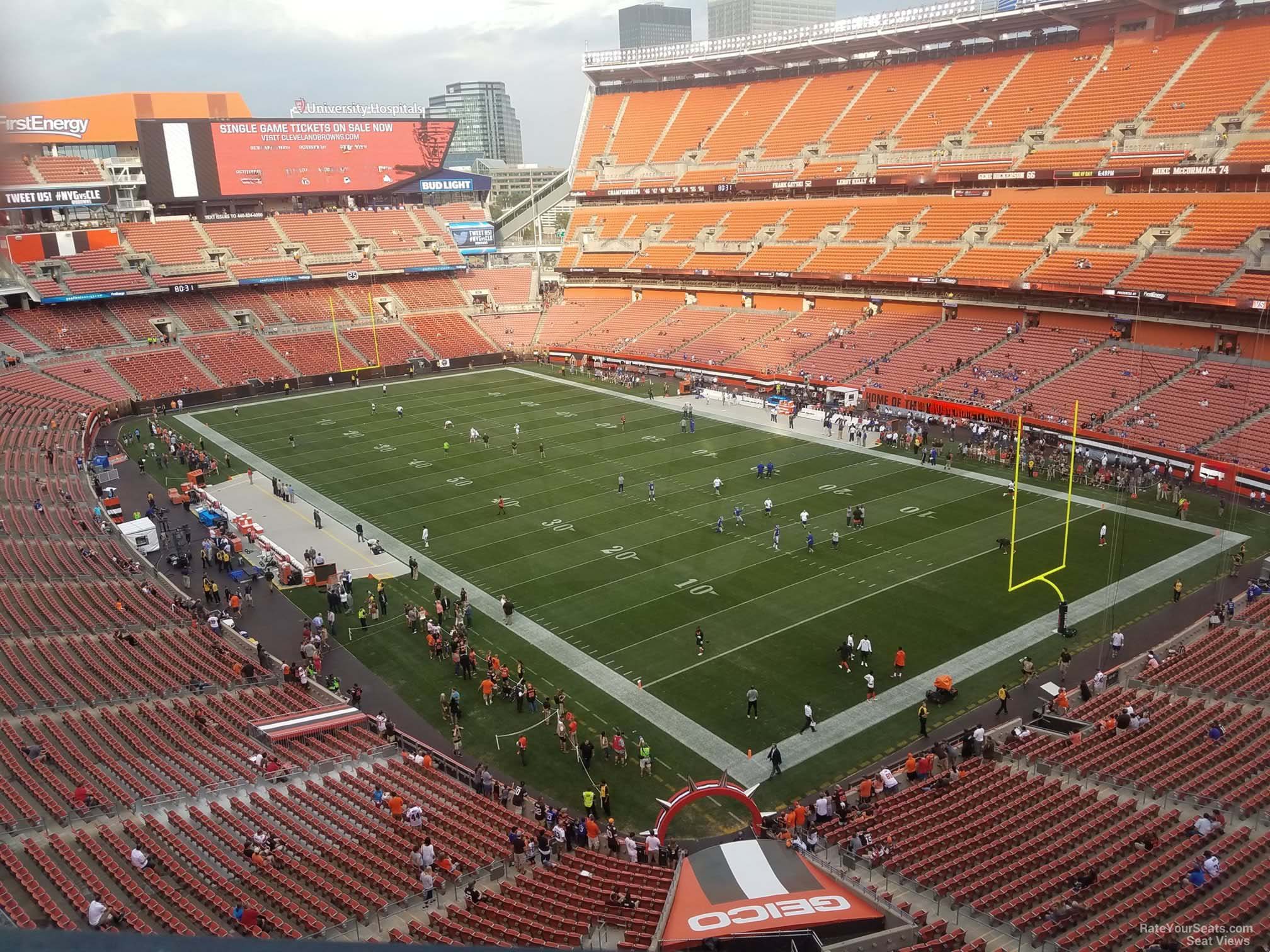 section 542, row 2 seat view  for football - huntington bank field