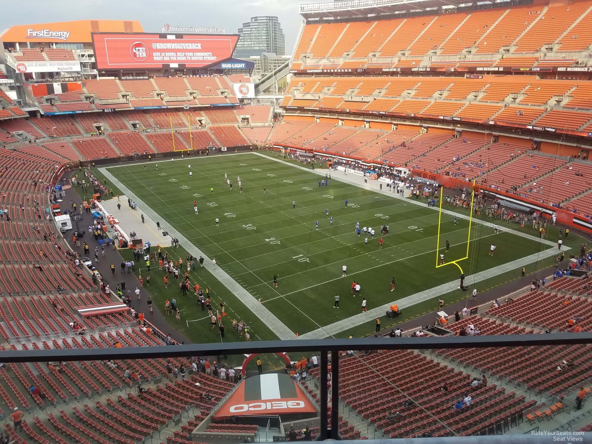 section 543, row 2 seat view  for football - huntington bank field