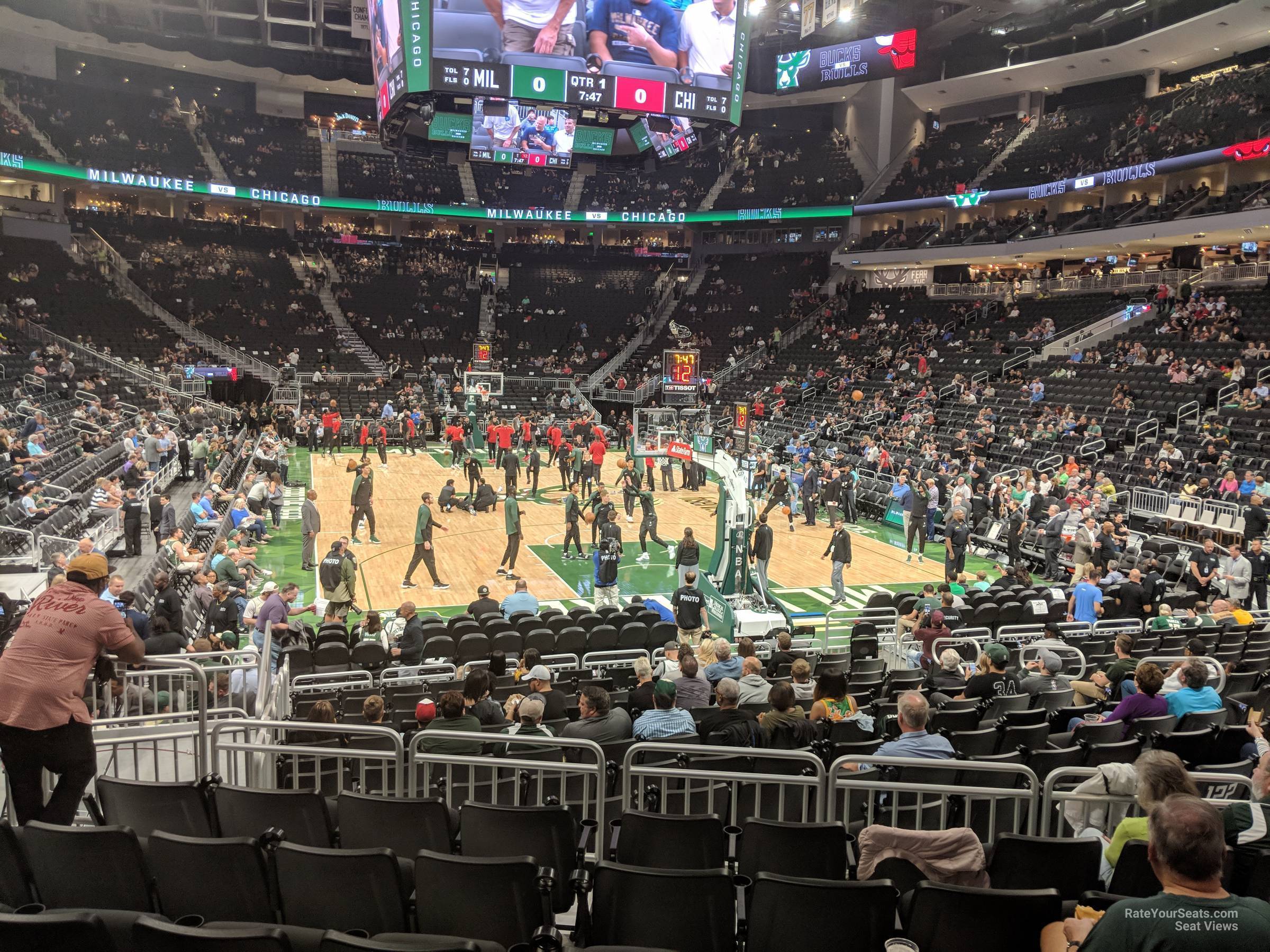 section 102, row 10 seat view  for basketball - fiserv forum