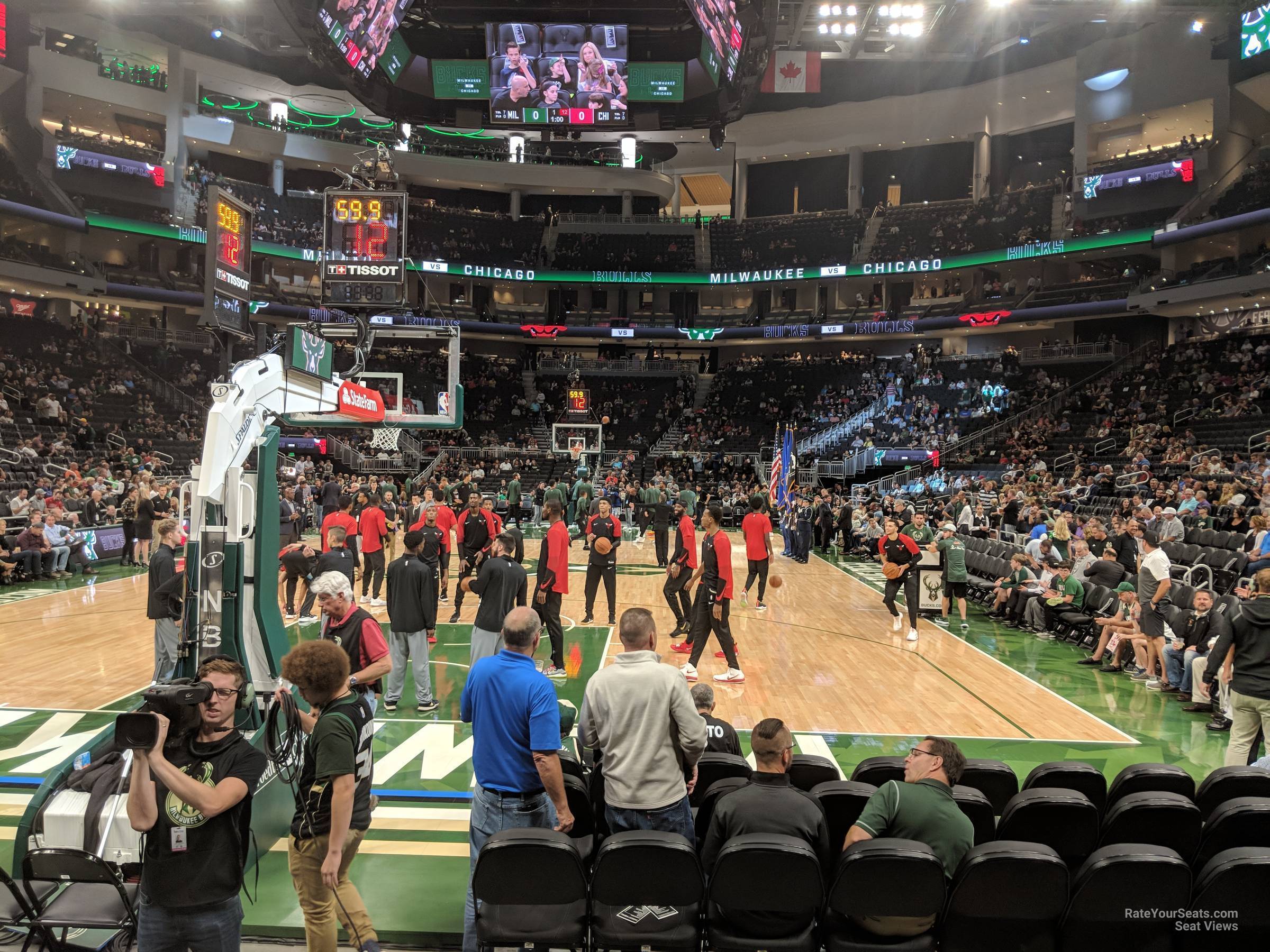 section 111, row 4 seat view  for basketball - fiserv forum