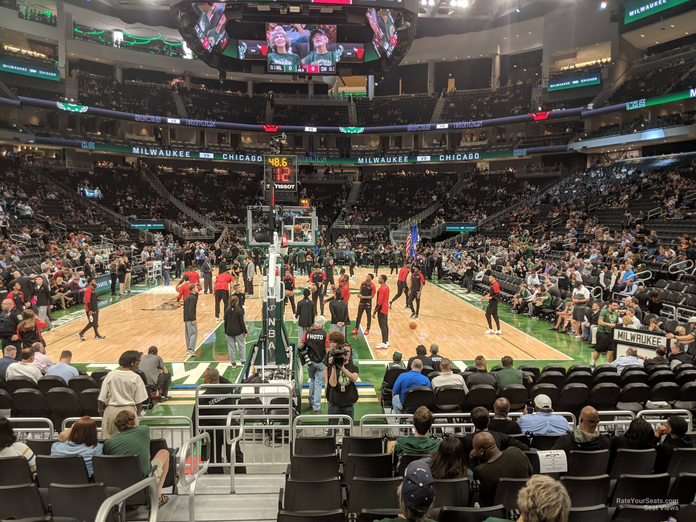 section 111, row 9 seat view  for basketball - fiserv forum