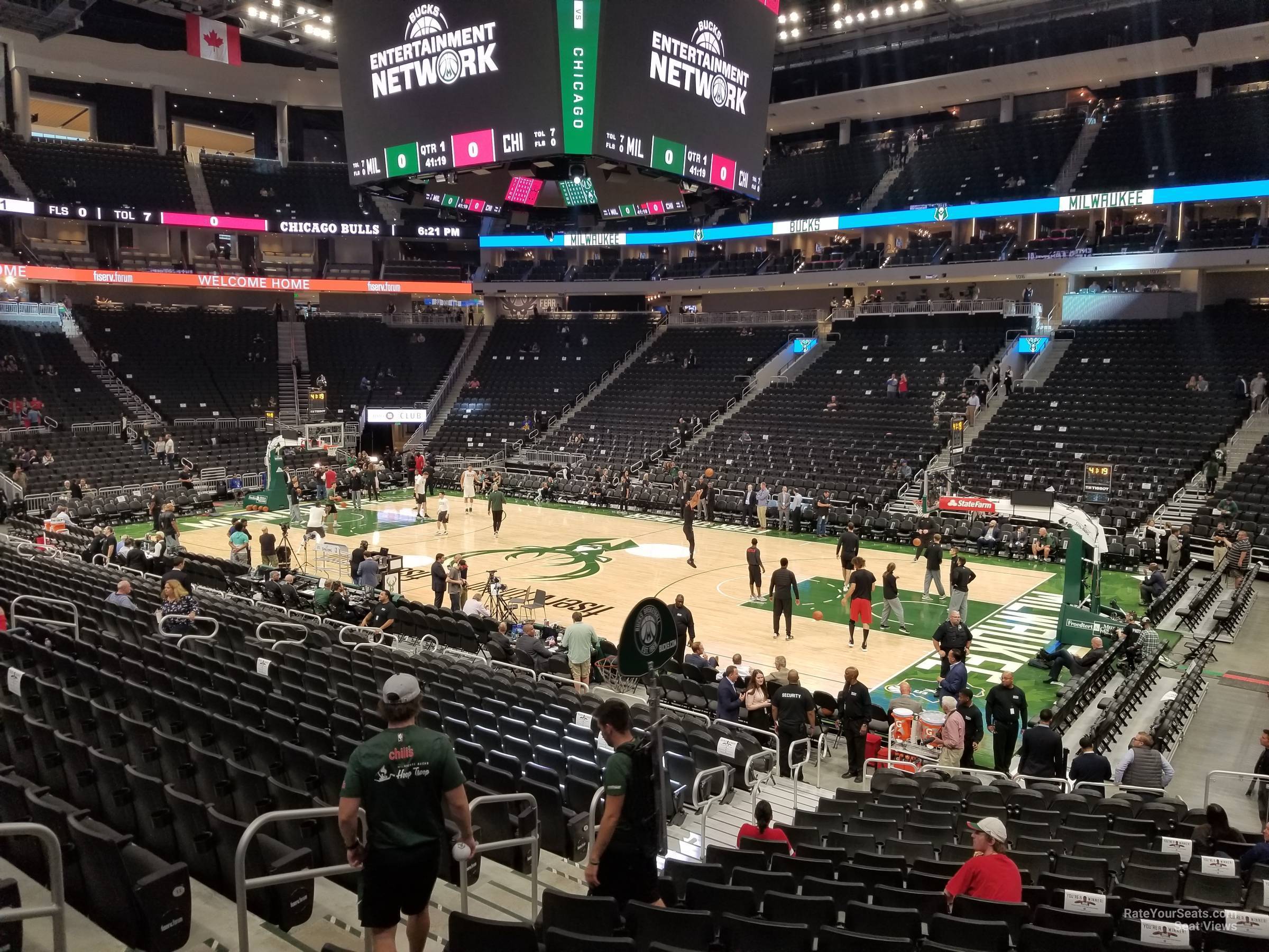 section 115, row 16 seat view  for basketball - fiserv forum
