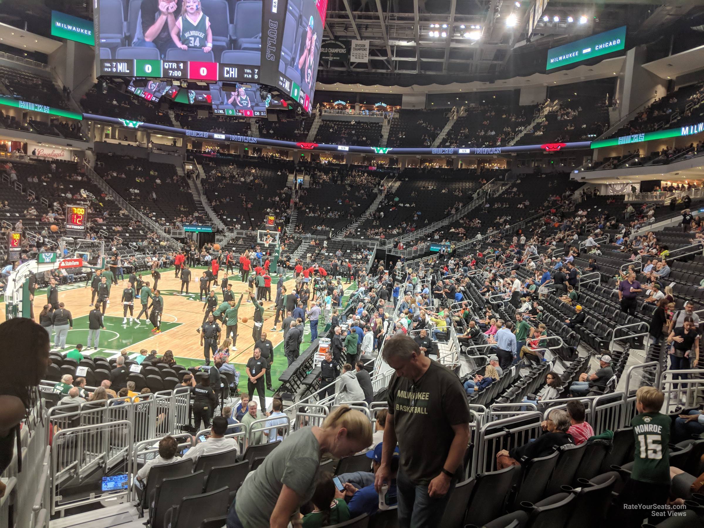 section 120, row 13 seat view  for basketball - fiserv forum