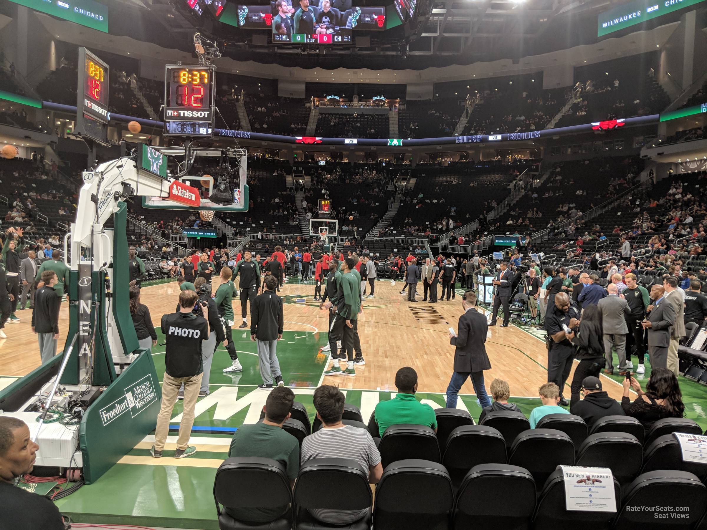 view from Fiserv Forum Floor seats