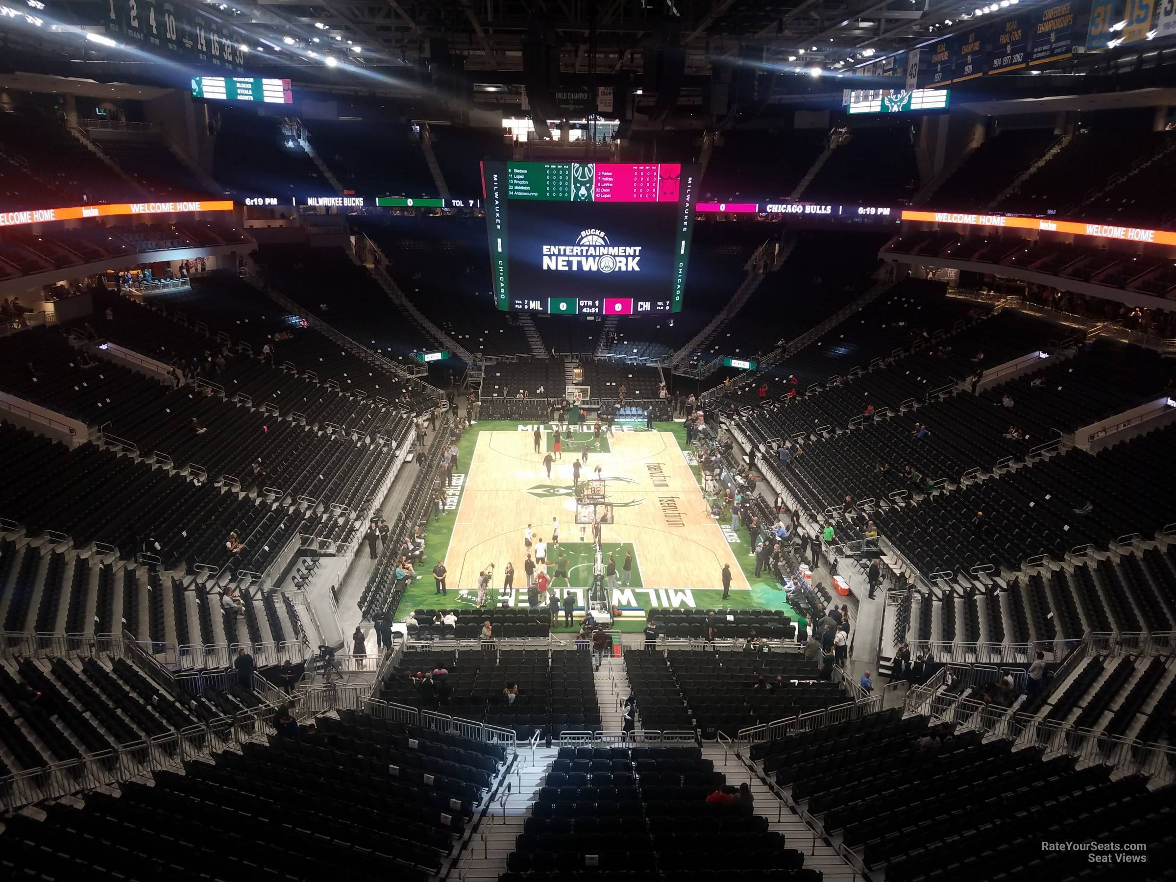 section 201, row 3 seat view  for basketball - fiserv forum