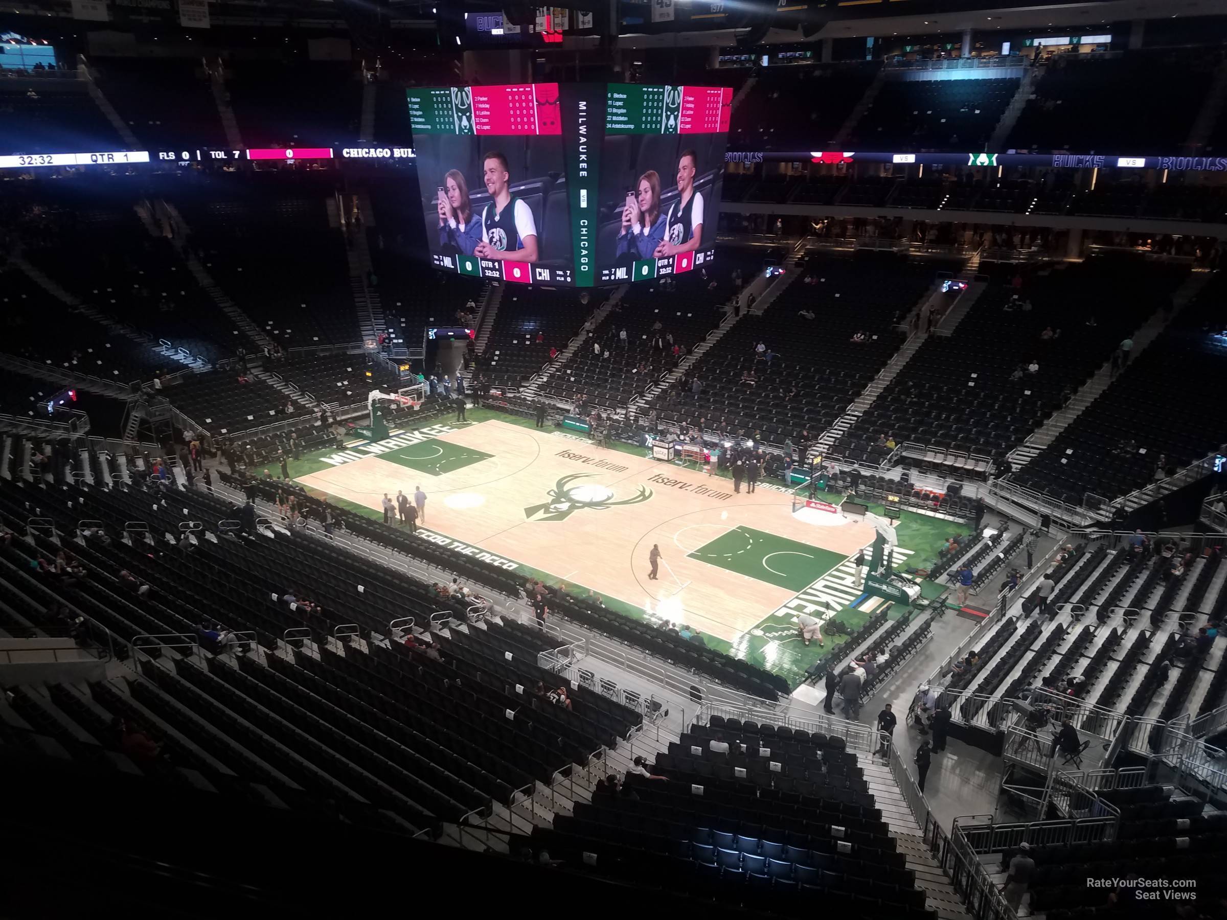 section 205, row 3 seat view  for basketball - fiserv forum