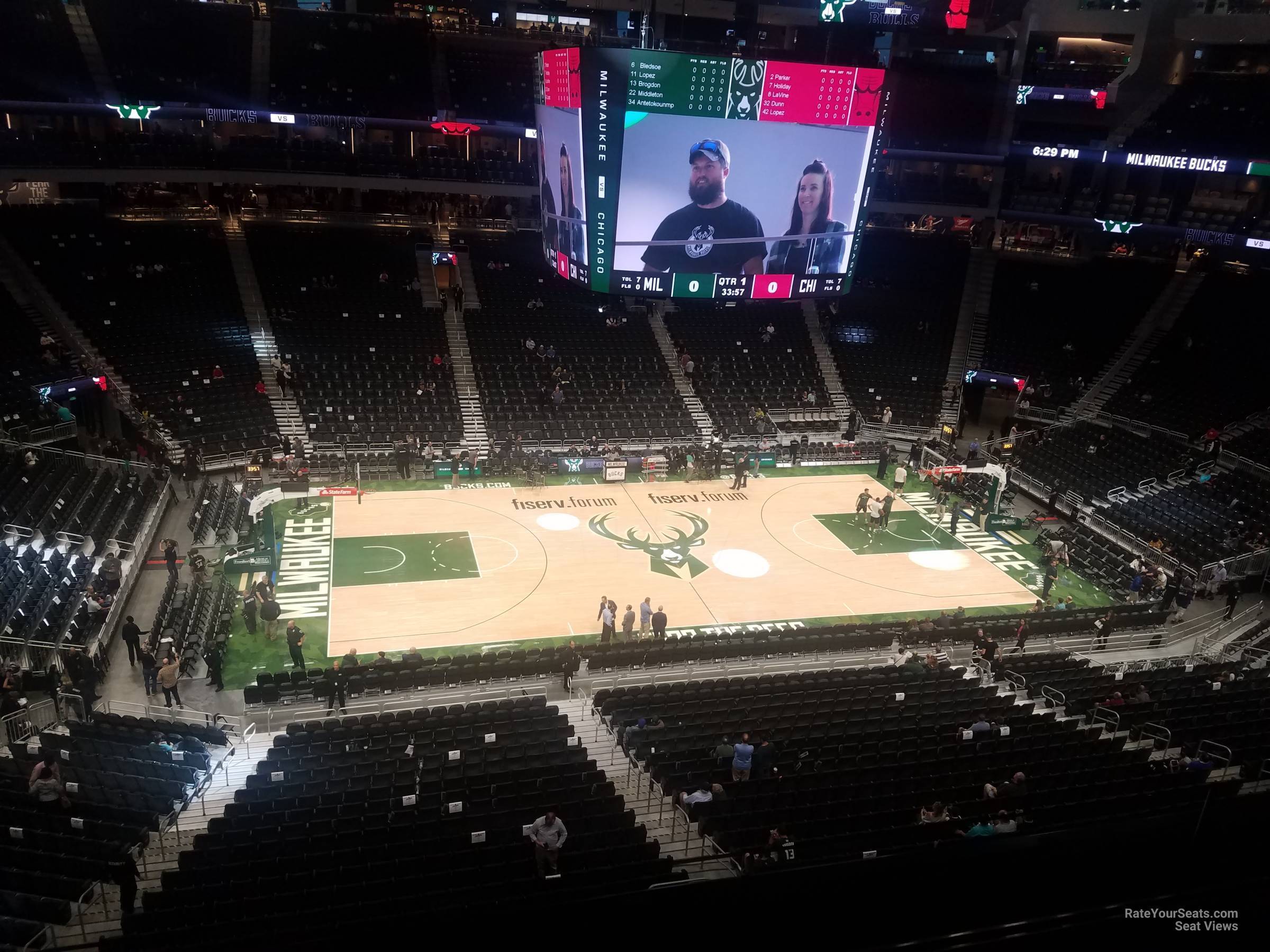 section 209, row 3 seat view  for basketball - fiserv forum