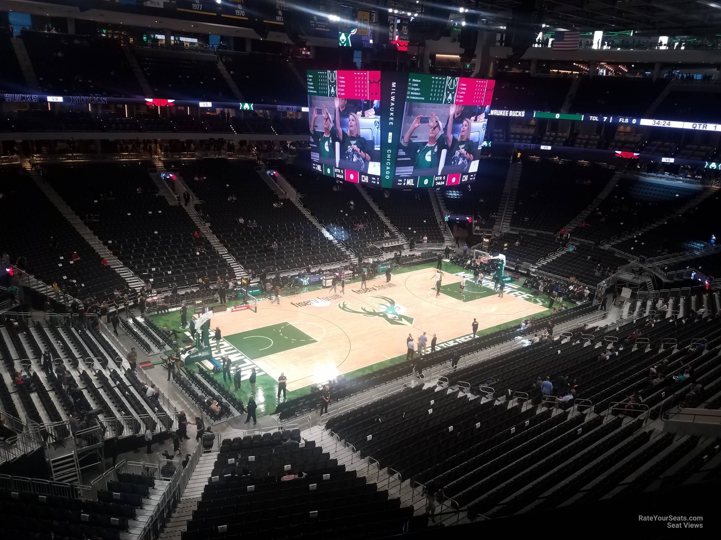 section 211, row 3 seat view  for basketball - fiserv forum
