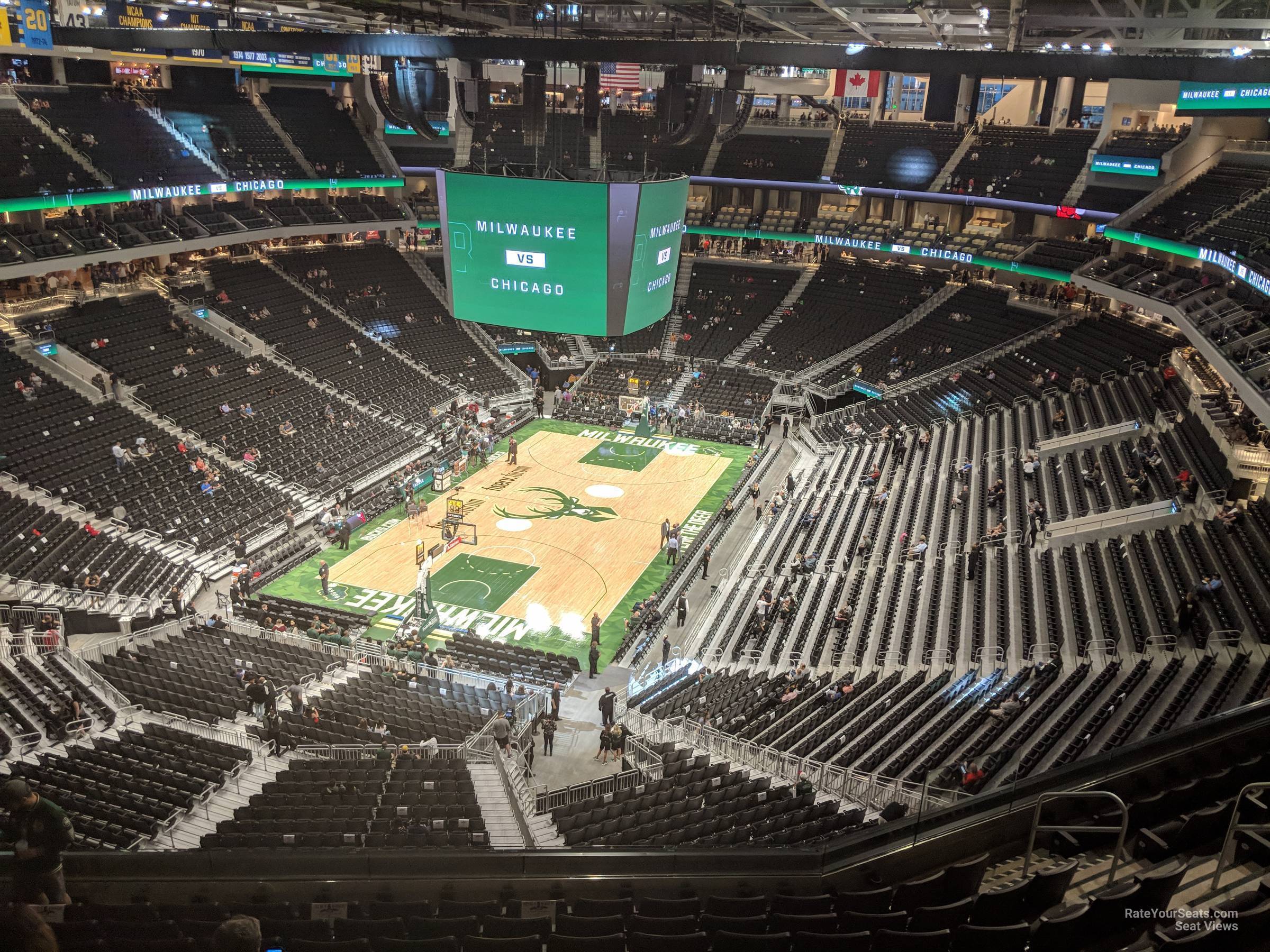 section 213, row 9 seat view  for basketball - fiserv forum